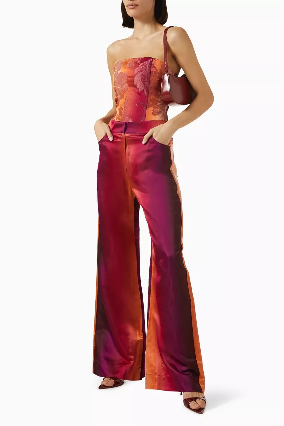 MAGO PANTS SOIE DEGRADE ROSE