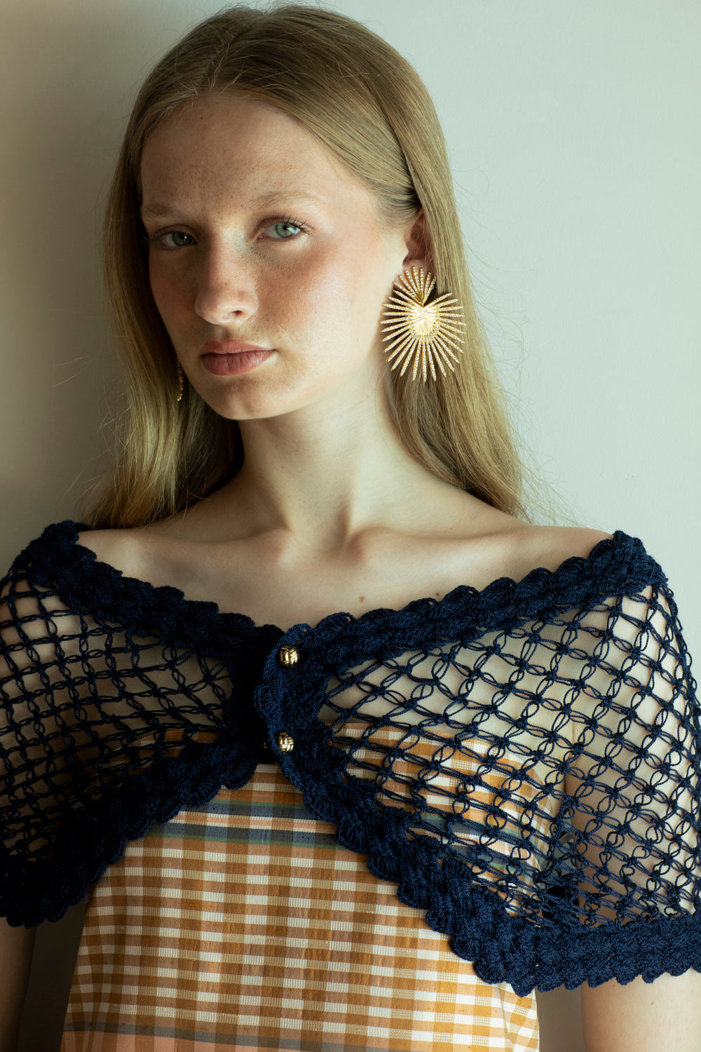 SOLA DRESS CARREAUX PEACH