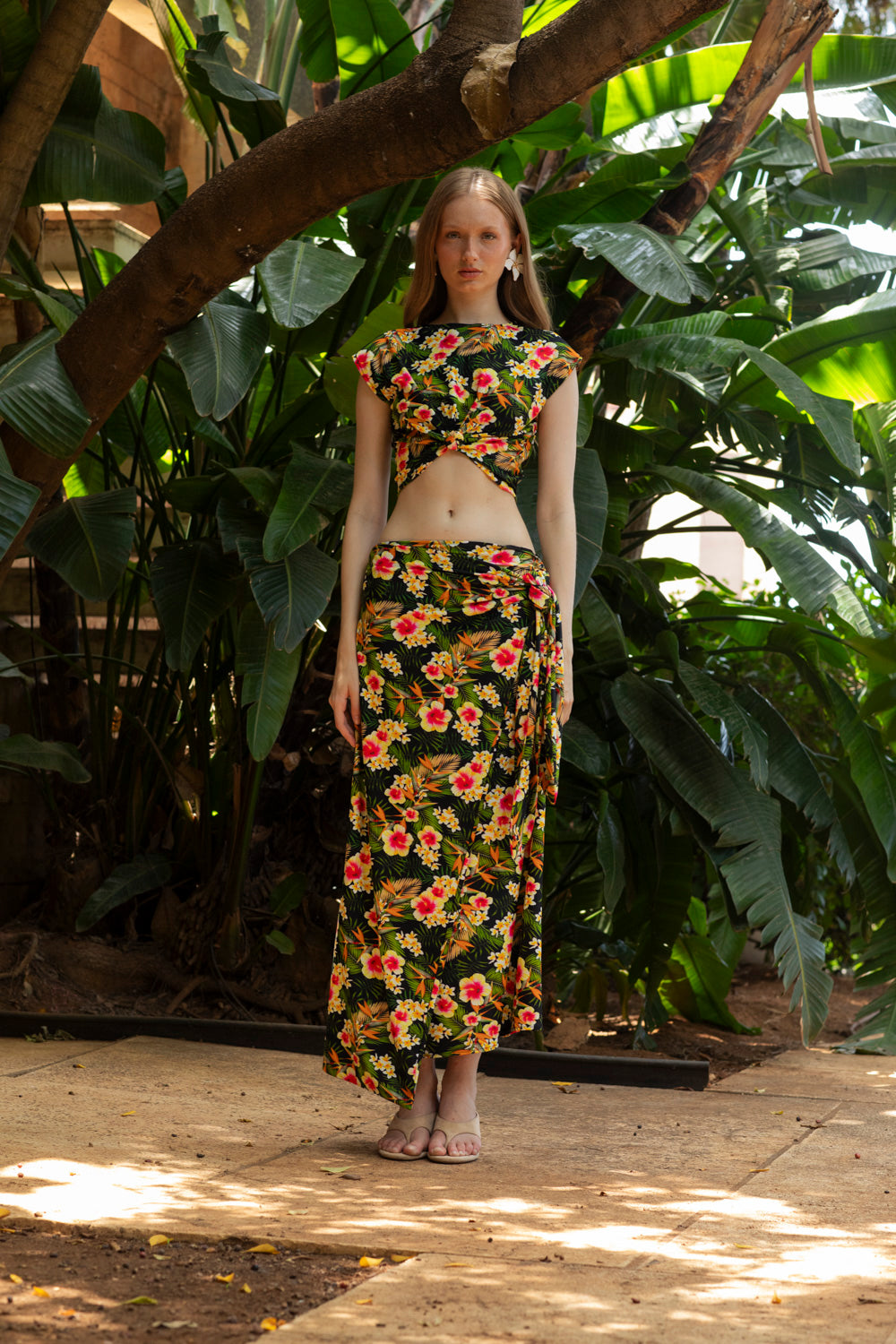 VEL TOP HAWAIIAN PRINT