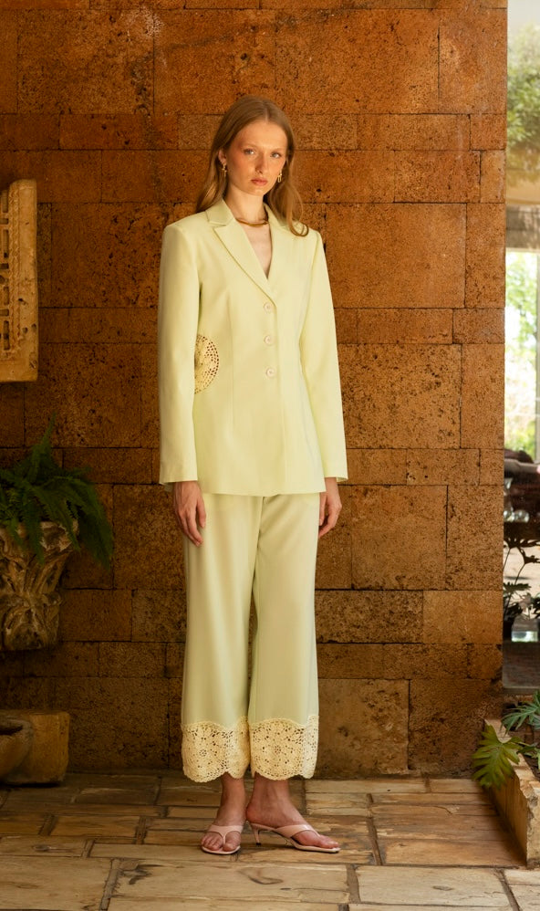 BEIRUT BLAZER MINT WITH CROCHET