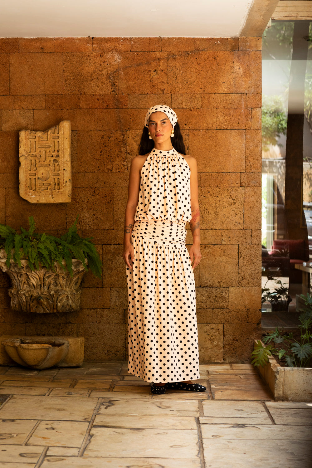 AZURA SET NUDE POLKADOT
