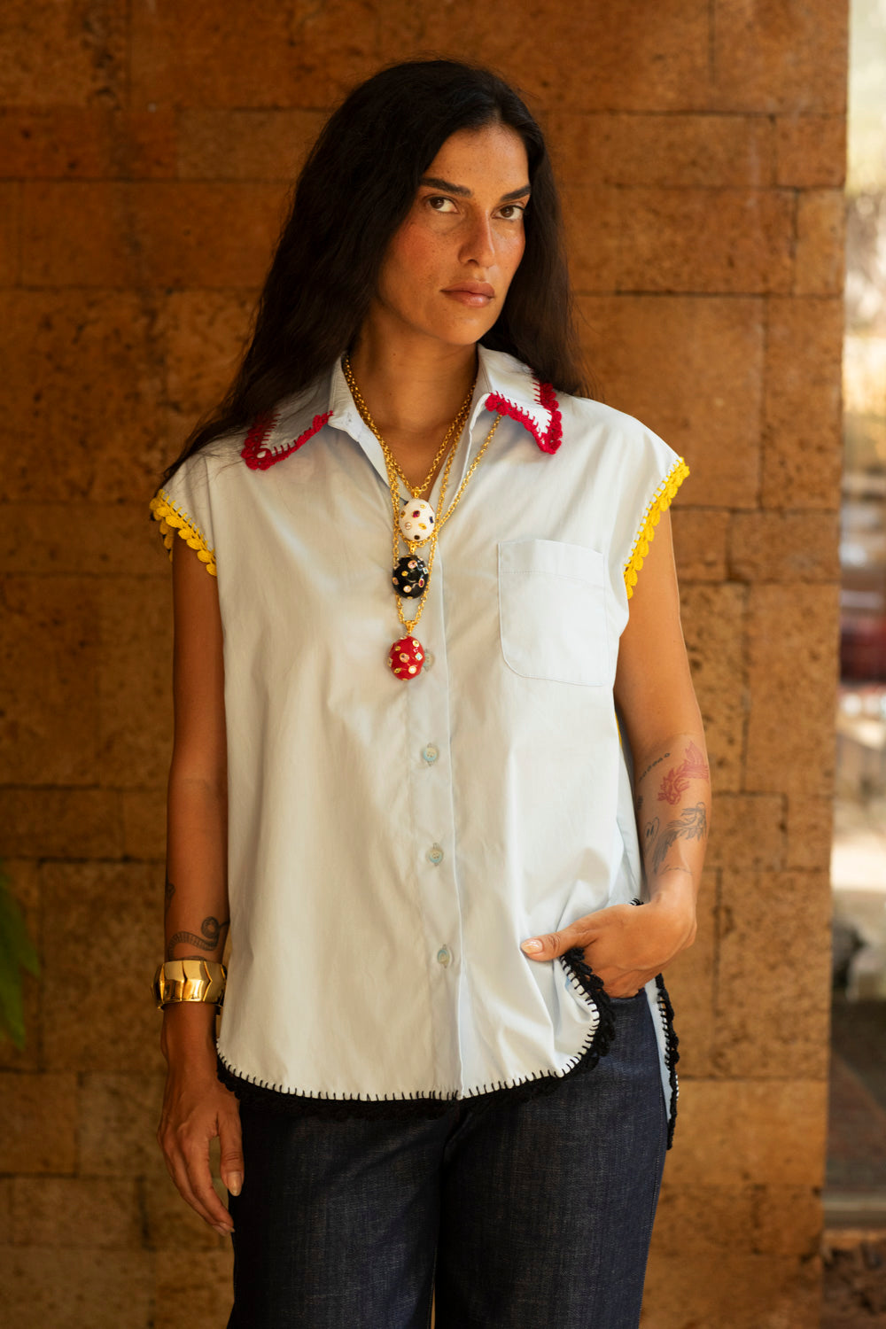 RIVERA SHIRT BLUE TRICOLOR