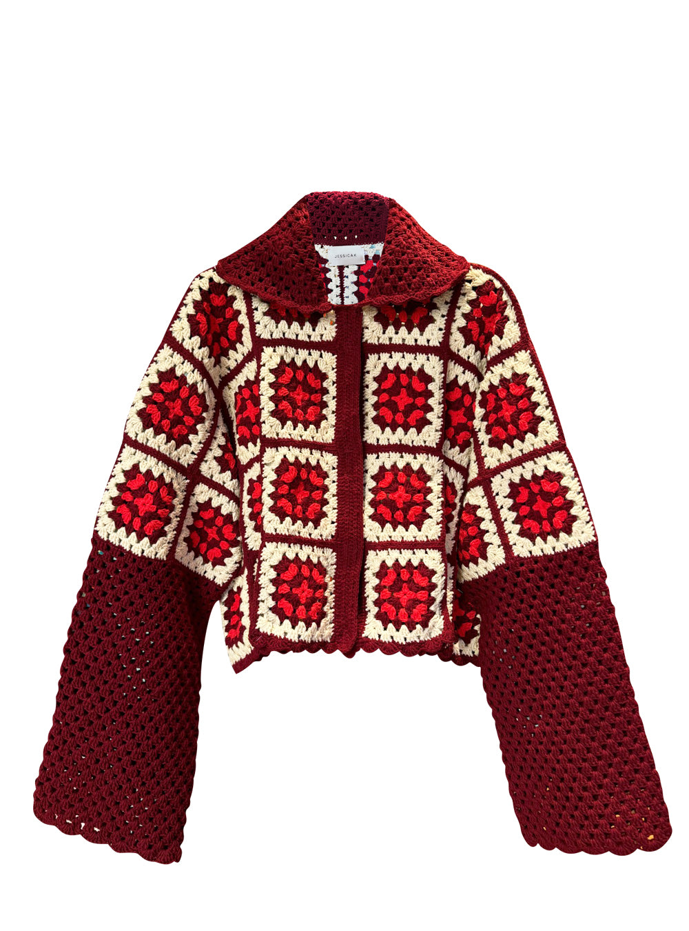 ANYA JACKET BURGUNDY WITH RED OS
