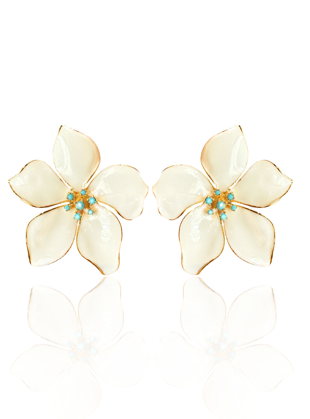 B.O FLORA WHITE/TURQUOISE