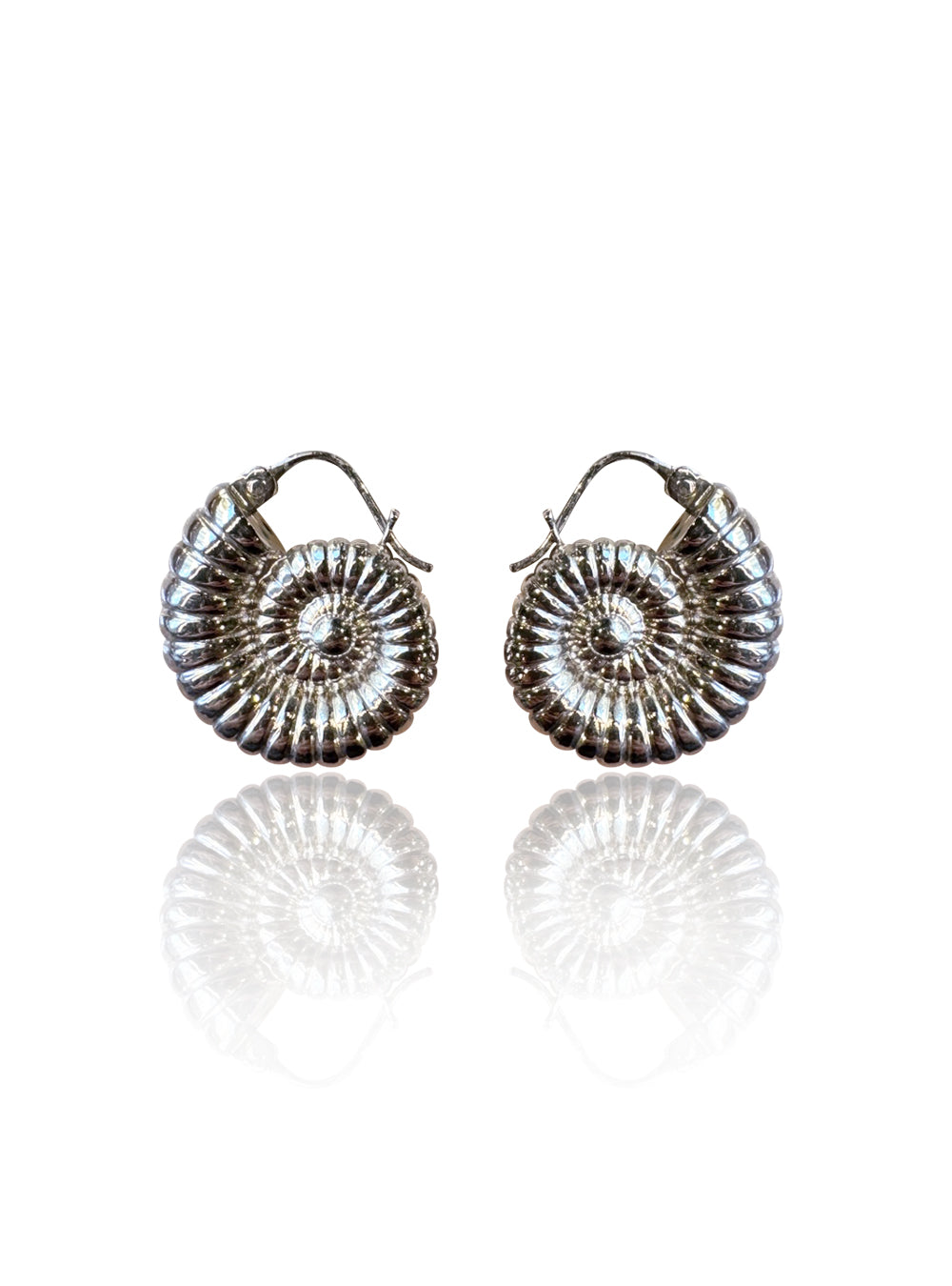 HARP SHELLS EARRINGS SILVER