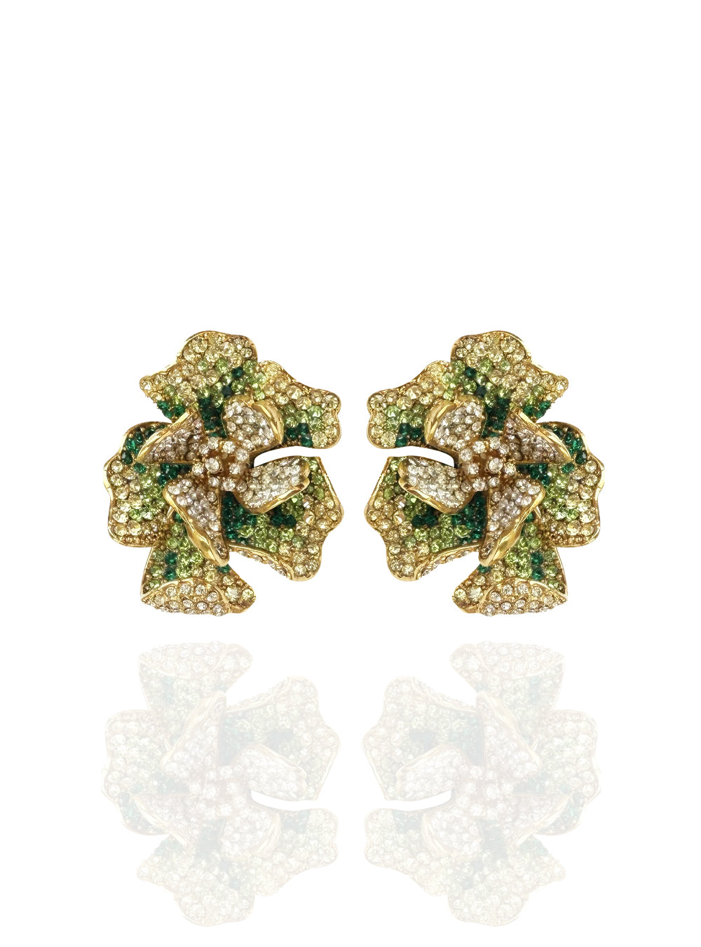 CAMELIA EARRINGS EMERALD