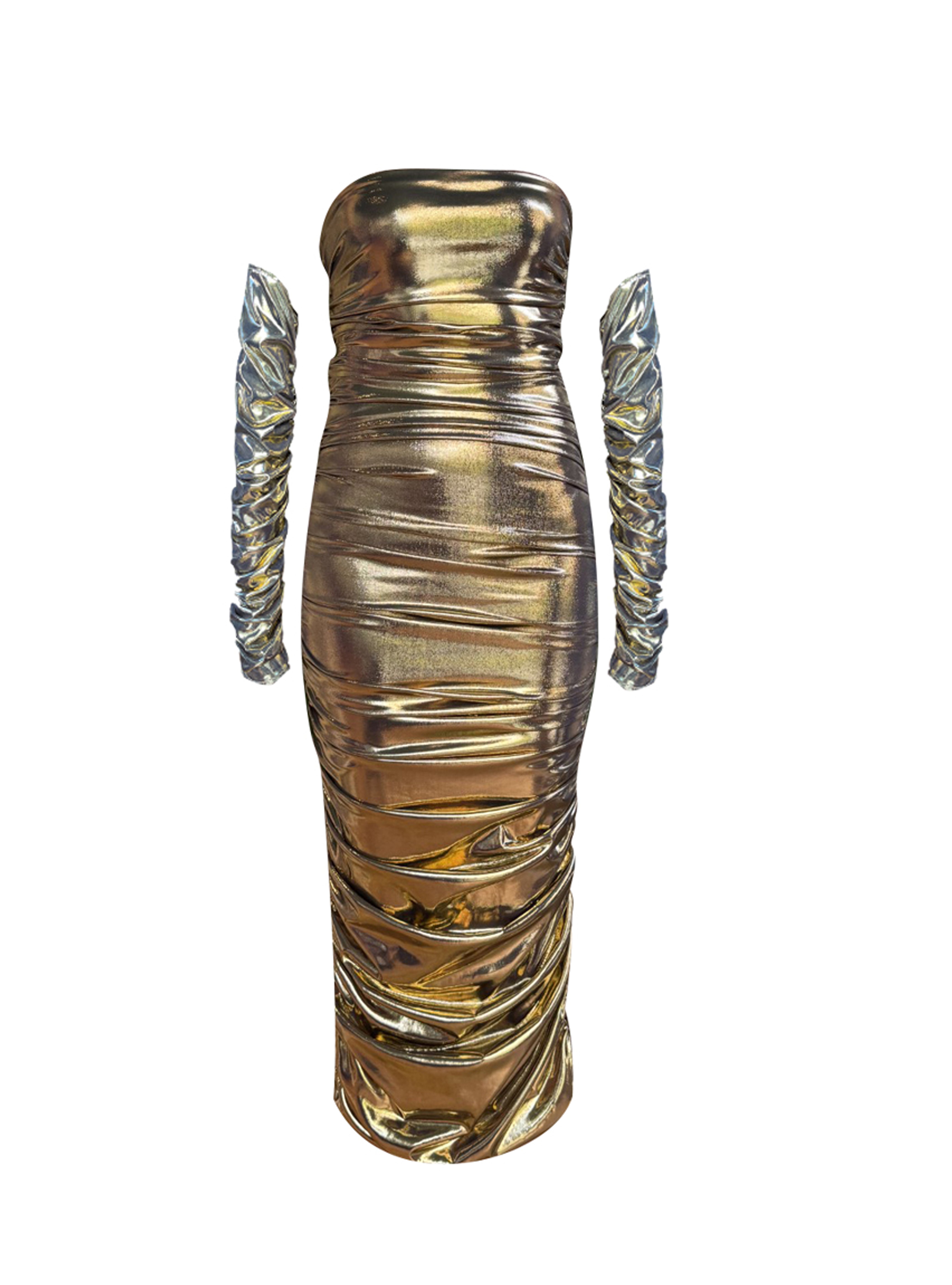 CARDI DRESS GOLD