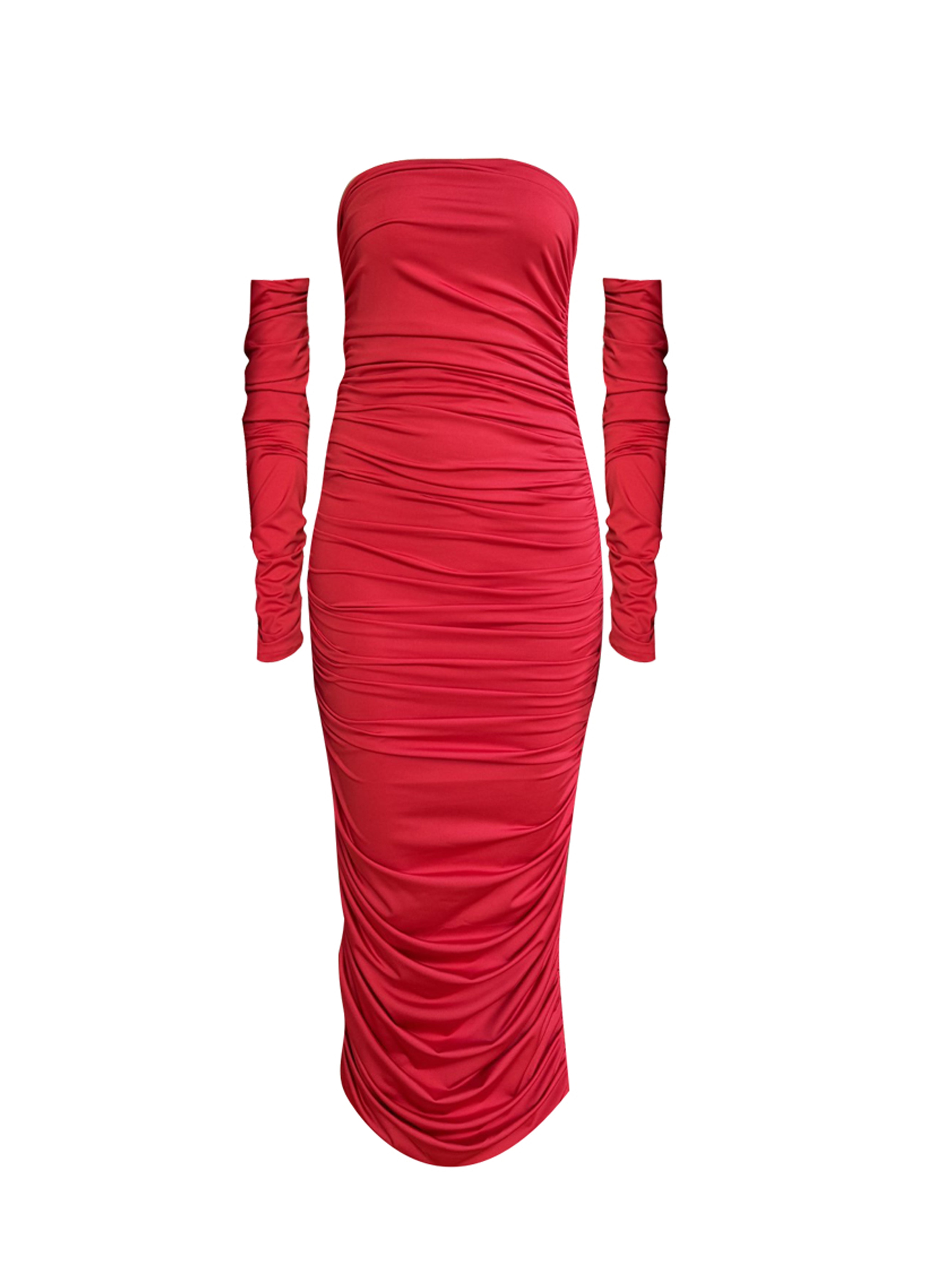 CARDI DRESS RED