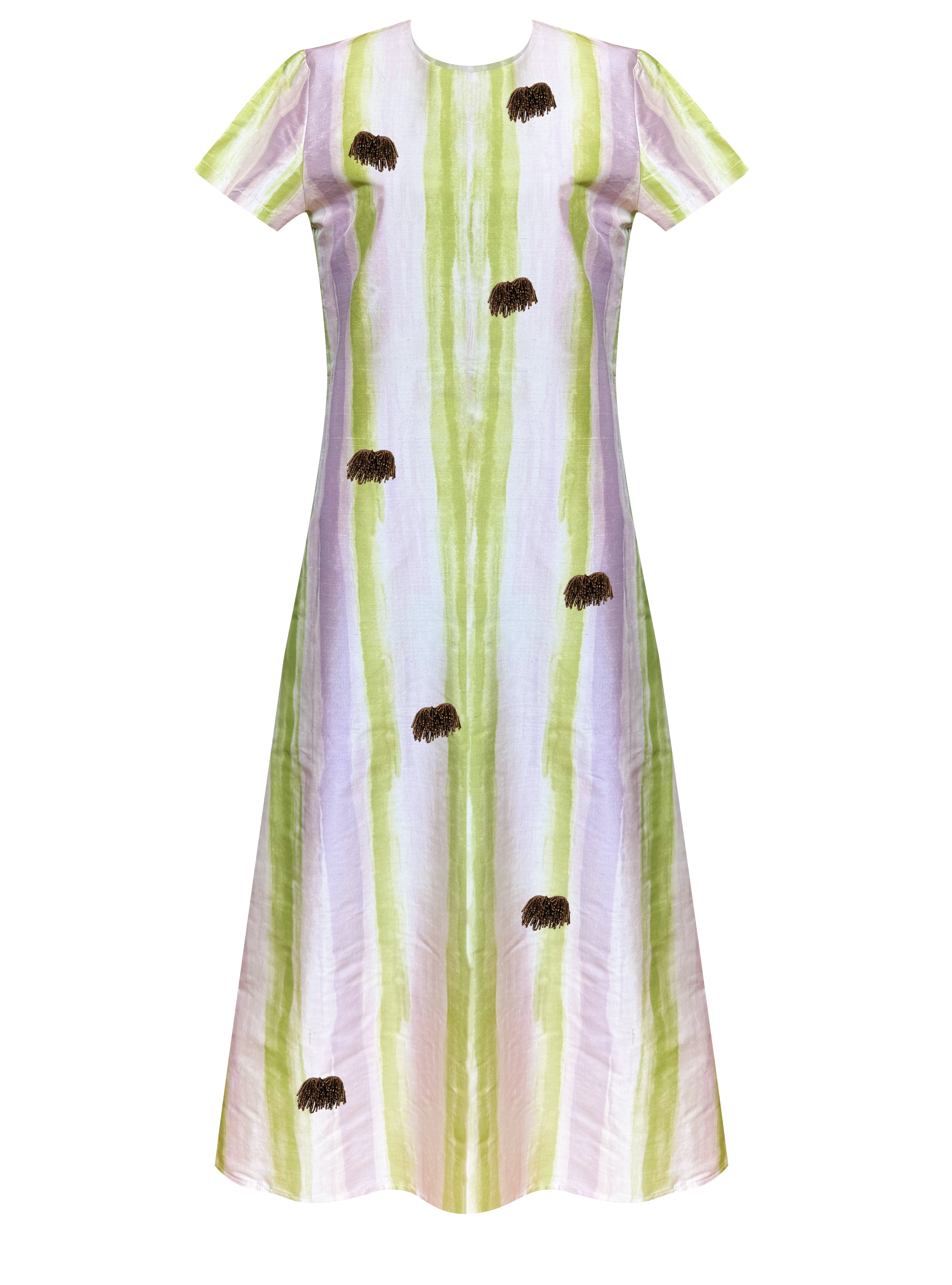 DAKOTA DRESS TAFFETA STRIPED PASTEL