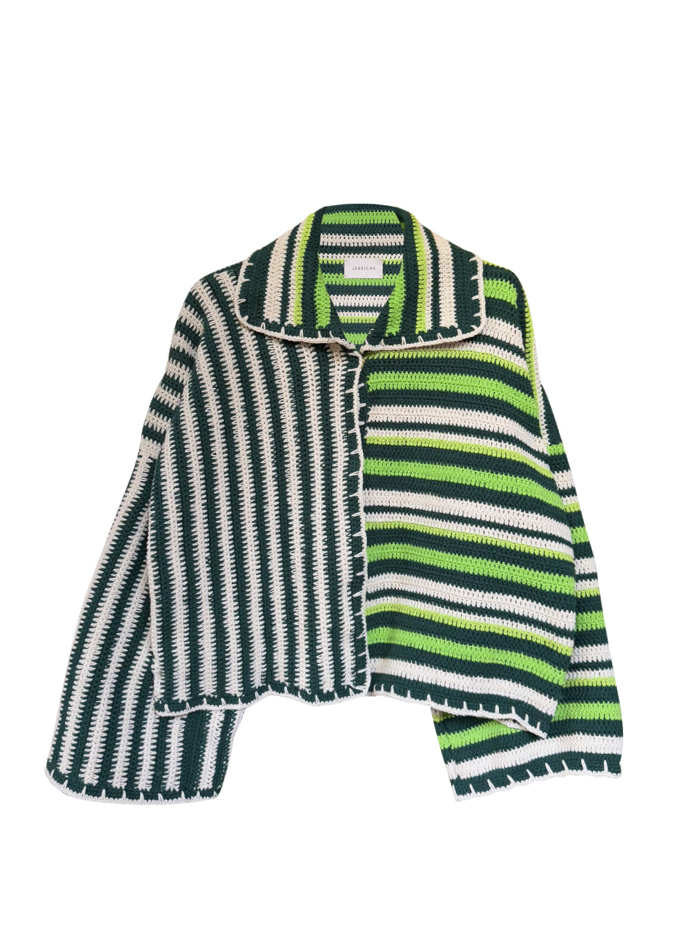 DARIA JACKET DUAL-STRIPED GREEN OS