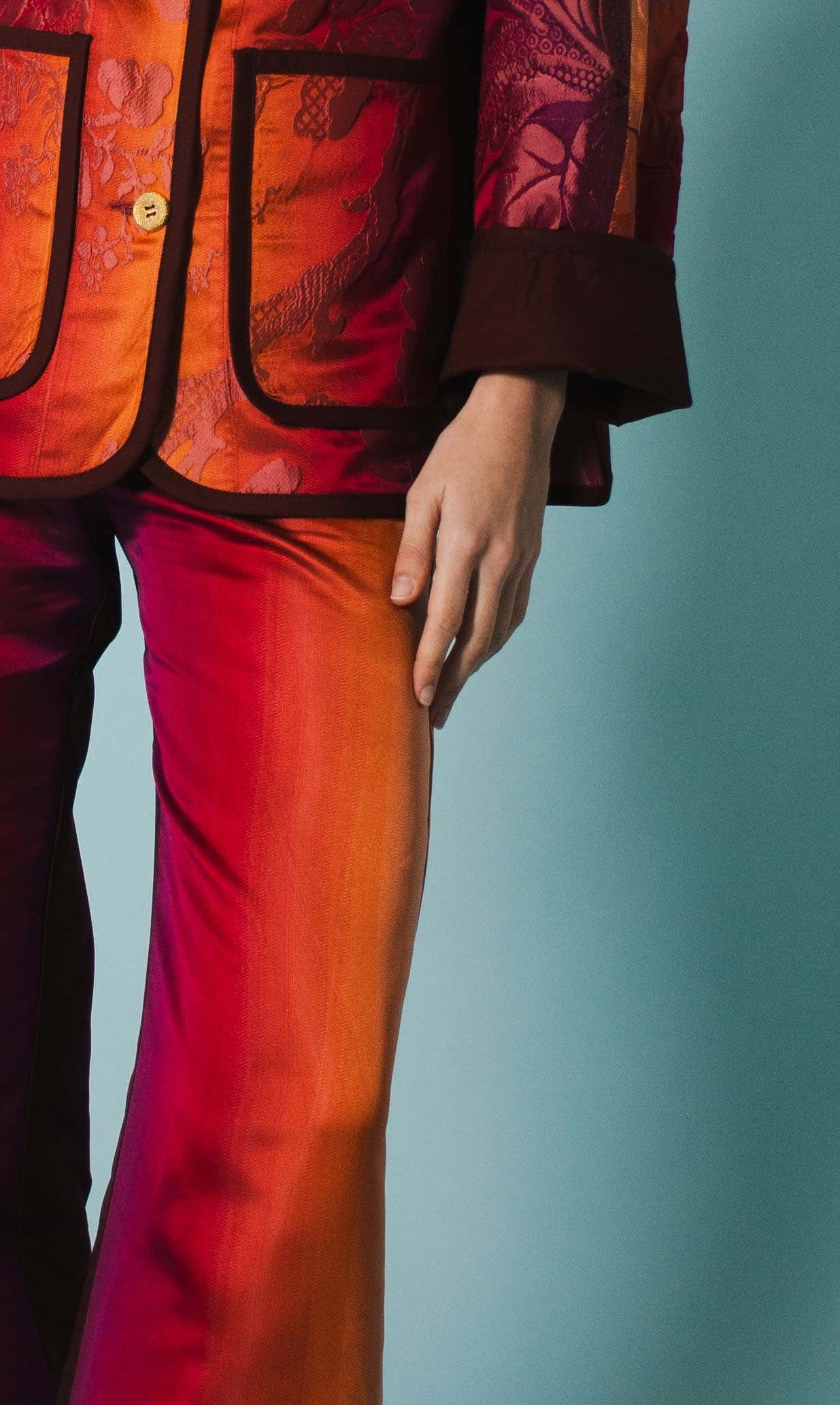 MAGO PANTS SOIE DEGRADE ROSE