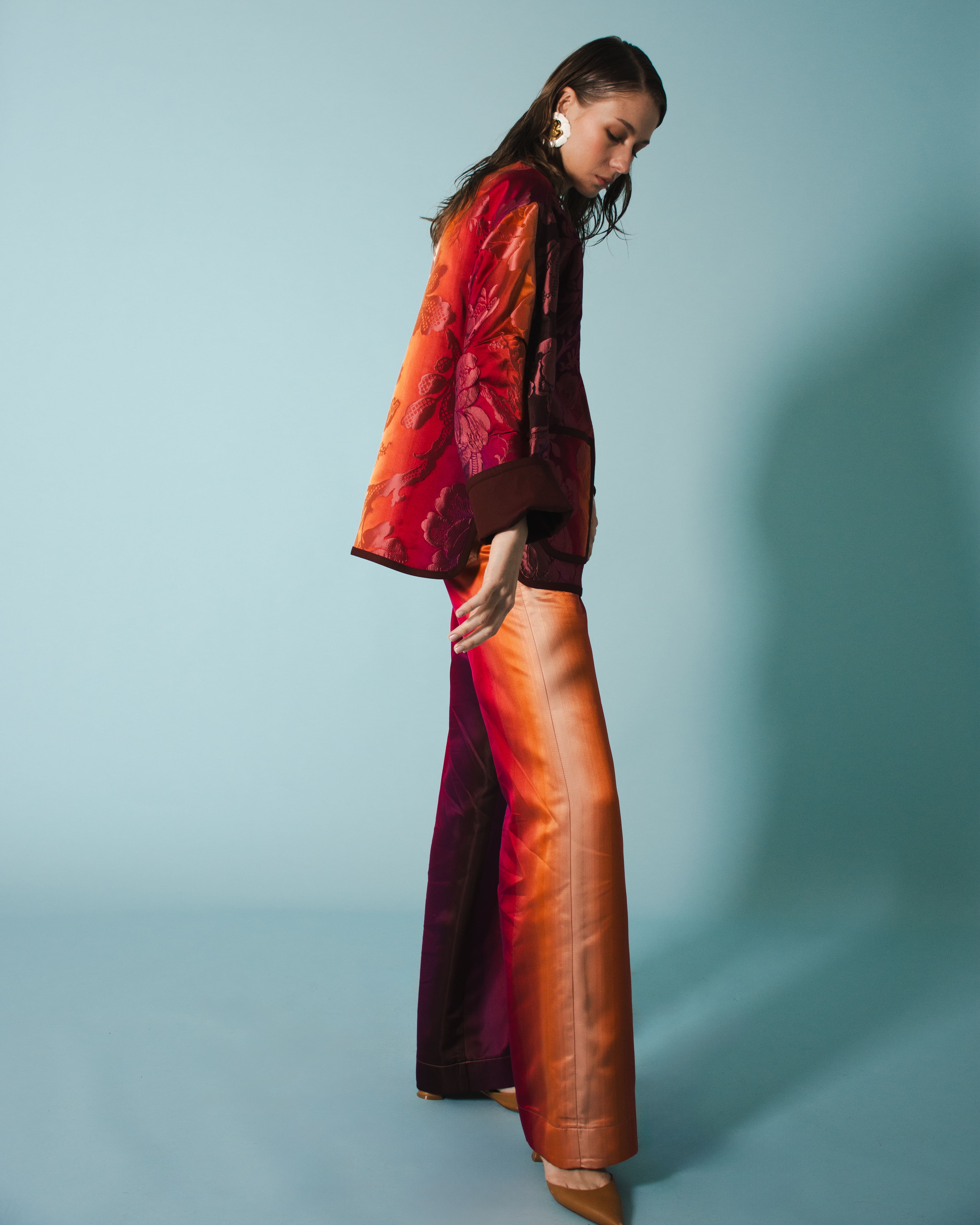 MAGO PANTS SOIE DEGRADE ROSE
