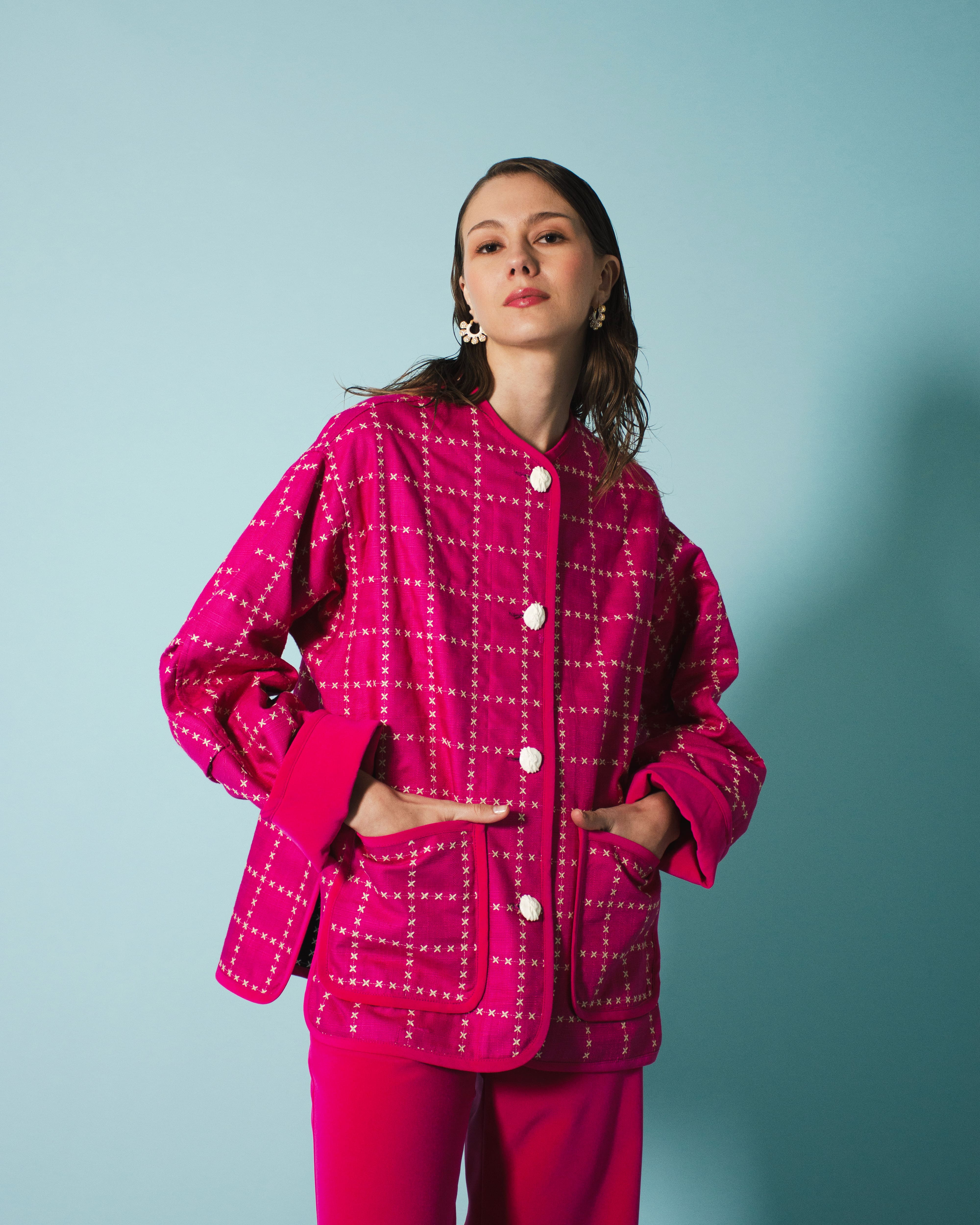 MAGO PANTS CREPE FUSCHIA