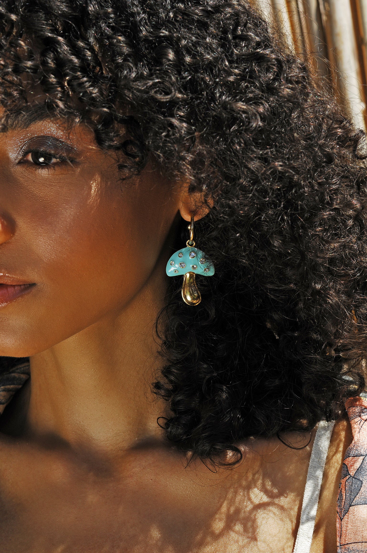 TRUMPET EARRINGS AQUA