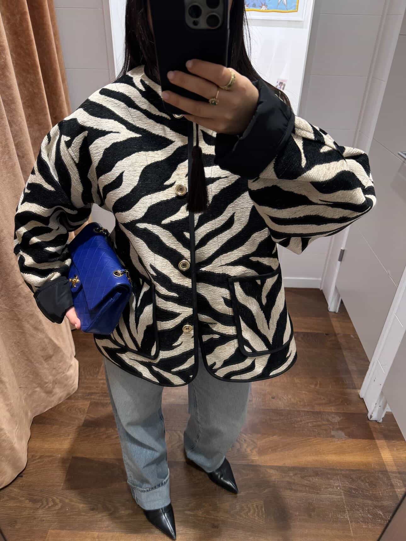 ROMAN JACKET JACQUARD ZEBRA BLACK/WHITE