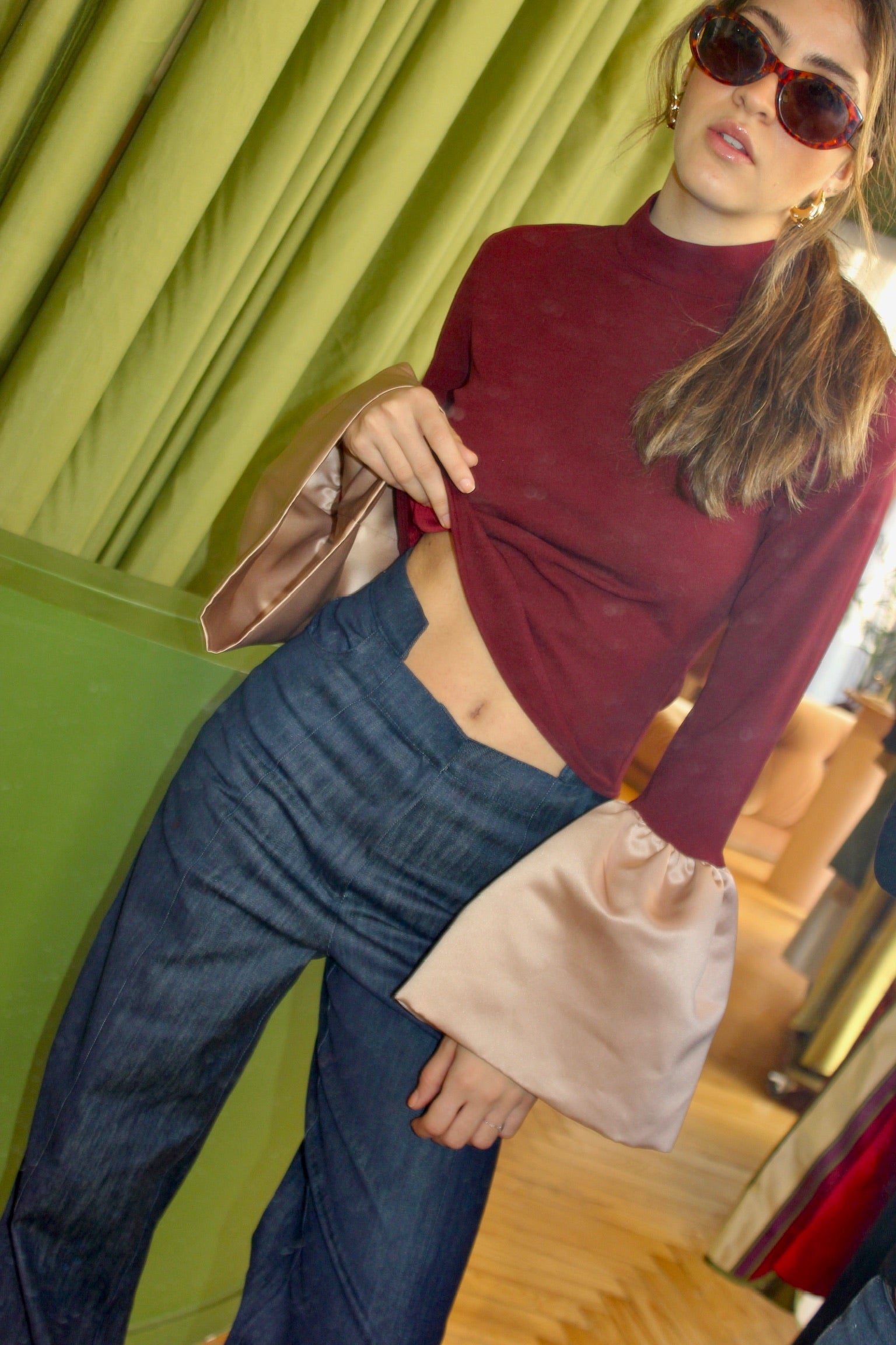 NIRA PANTS JEANS DARK BLUE