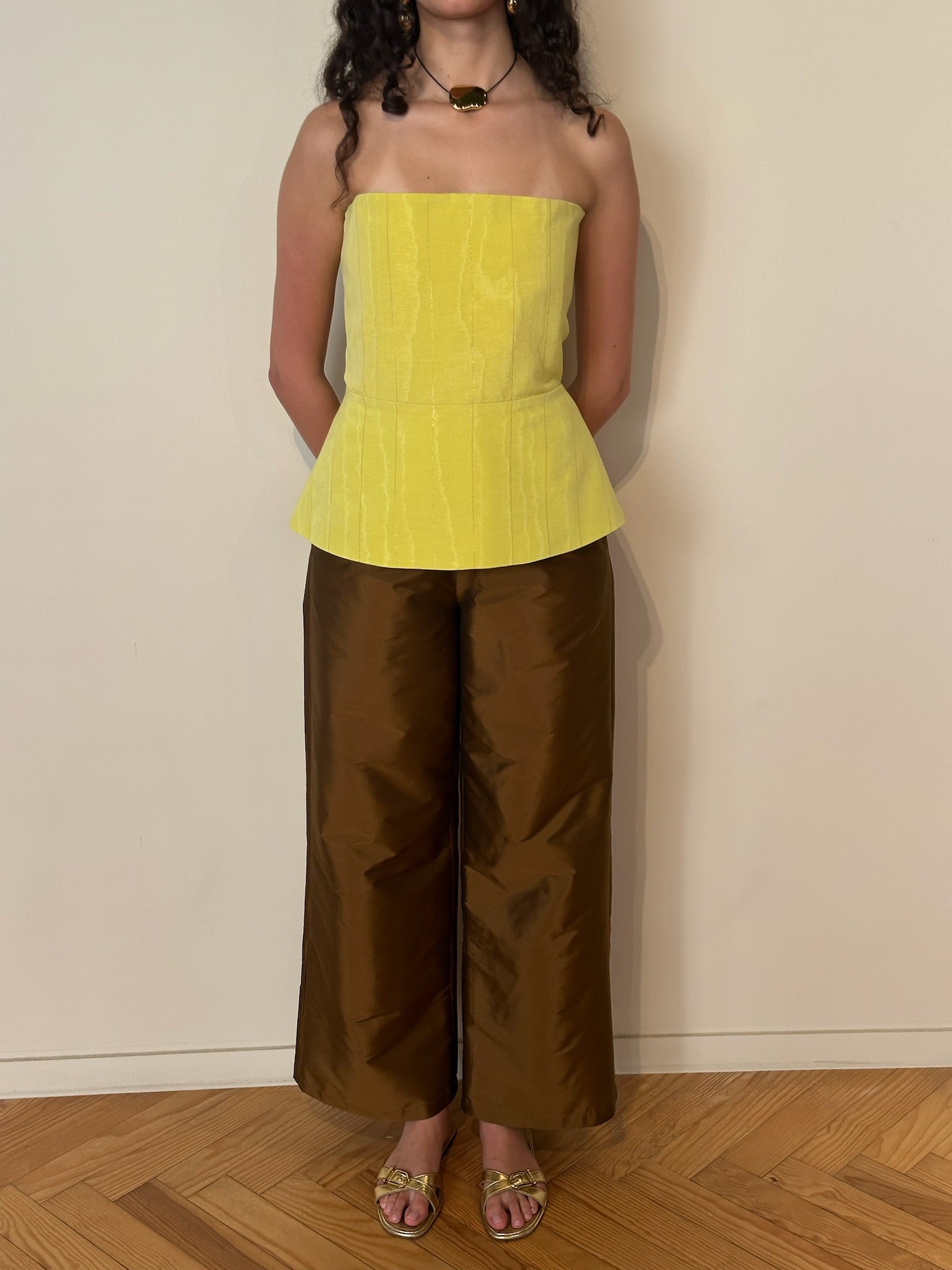 LUNE PANTS TAFFETA BROWN