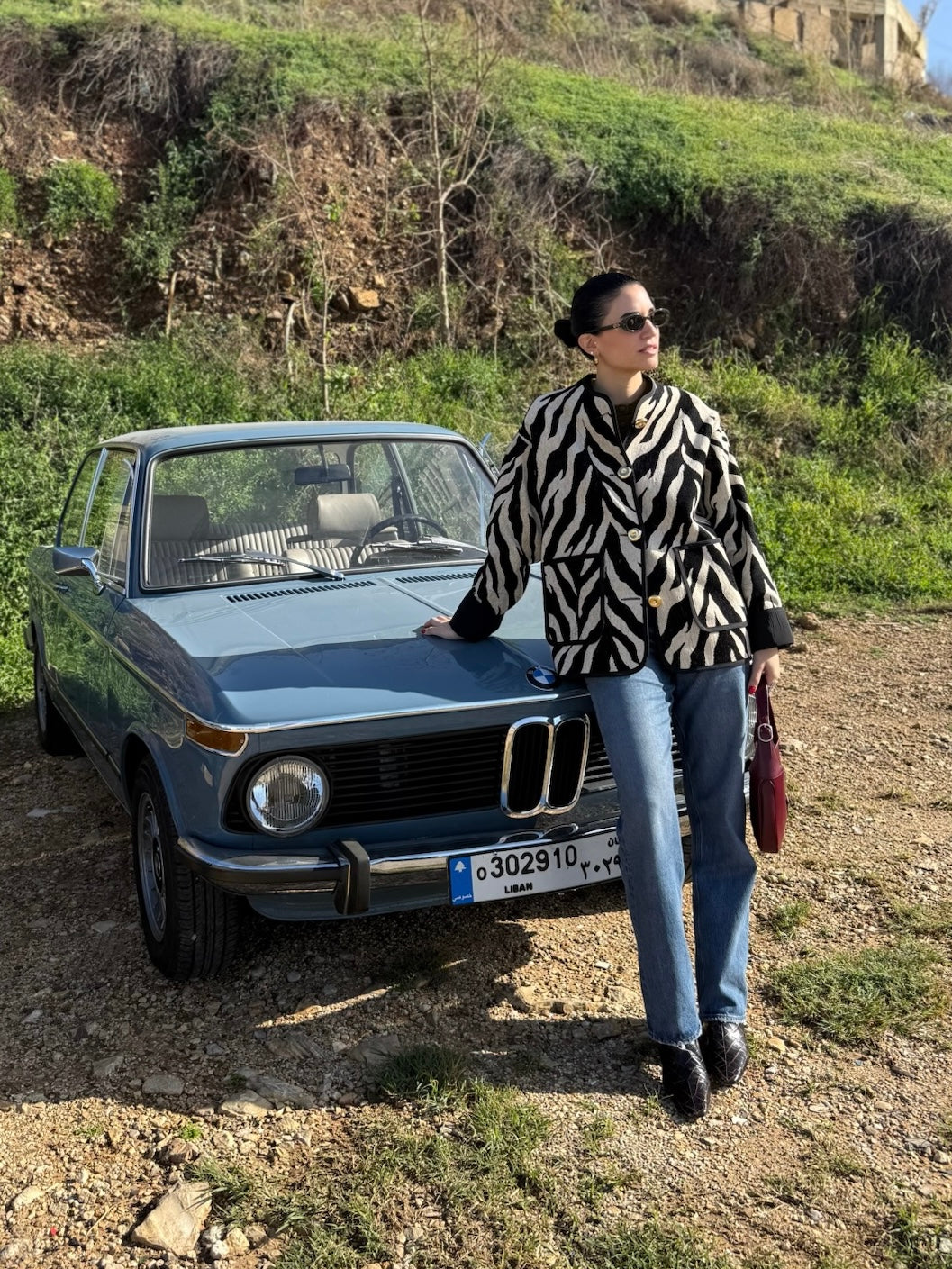 ROMAN JACKET JACQUARD ZEBRA BLACK/WHITE