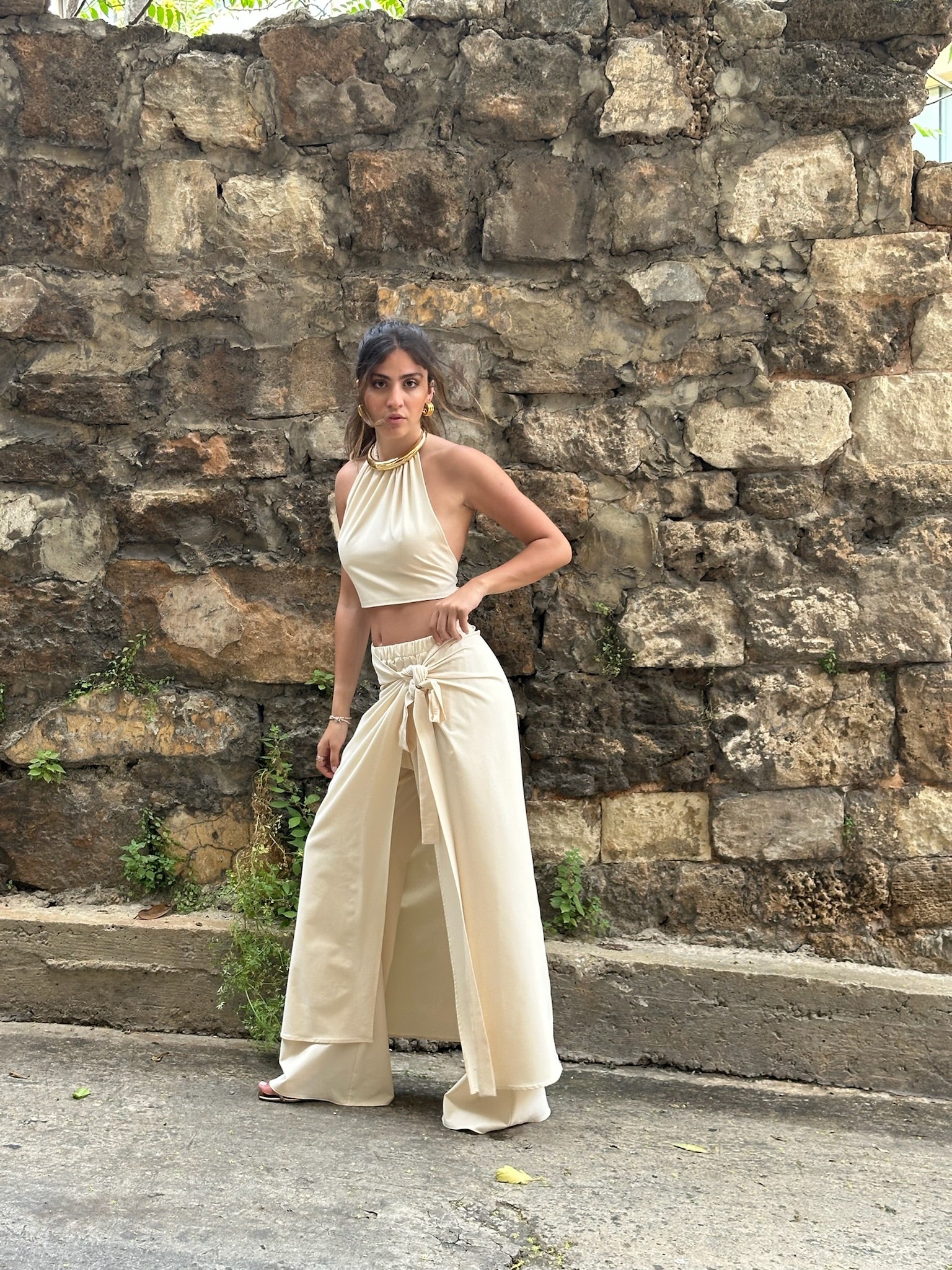 NICOLAS PANTS OFF-WHITE