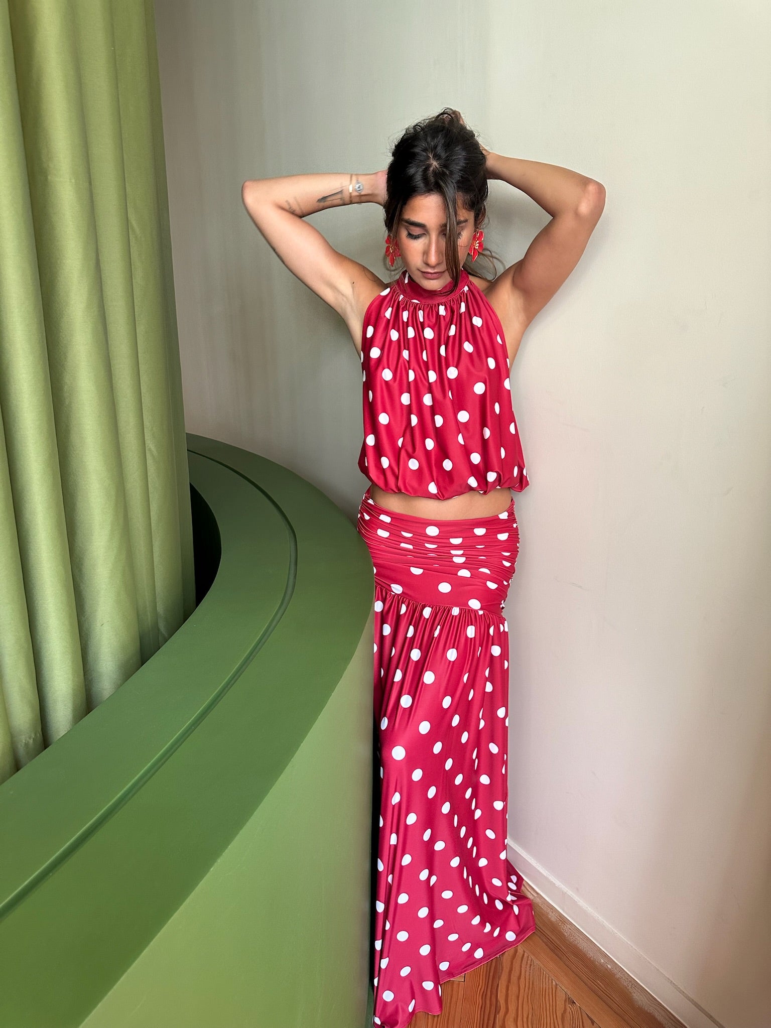 AZURA SET RED POLKADOT