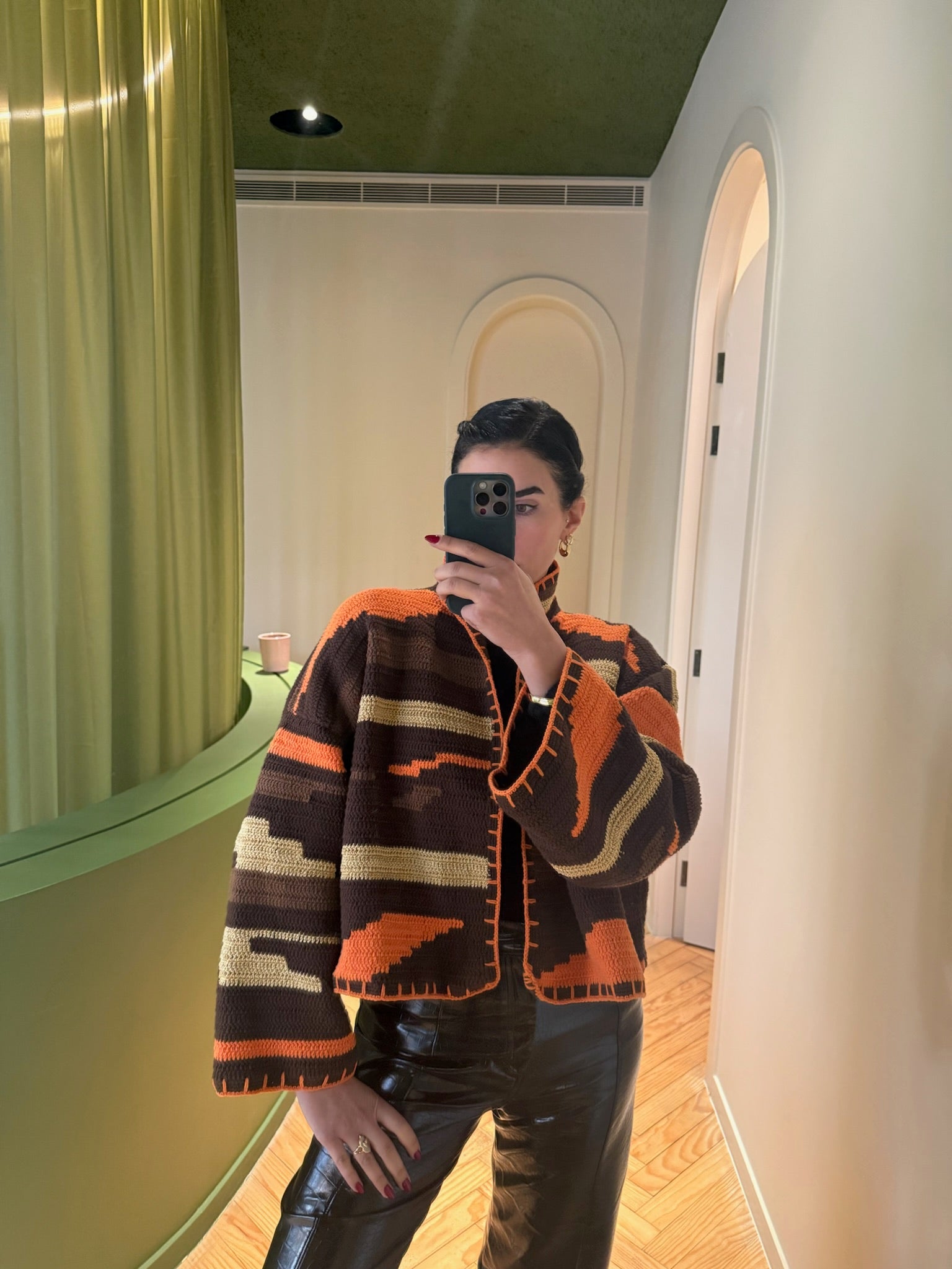 KIONA JACKET BROWN/ORANGE OS