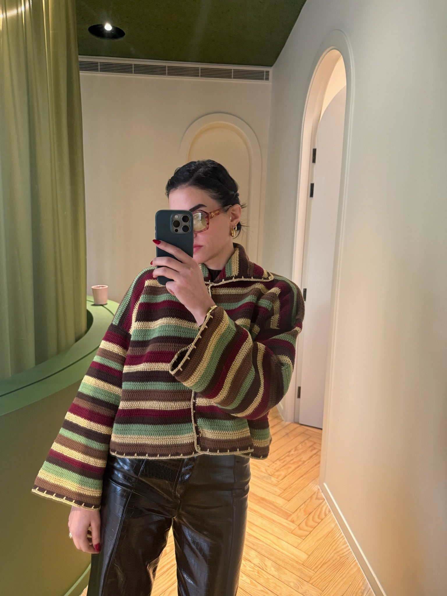 DARIA JACKET SHADES OF BROWN & BURGUNDY