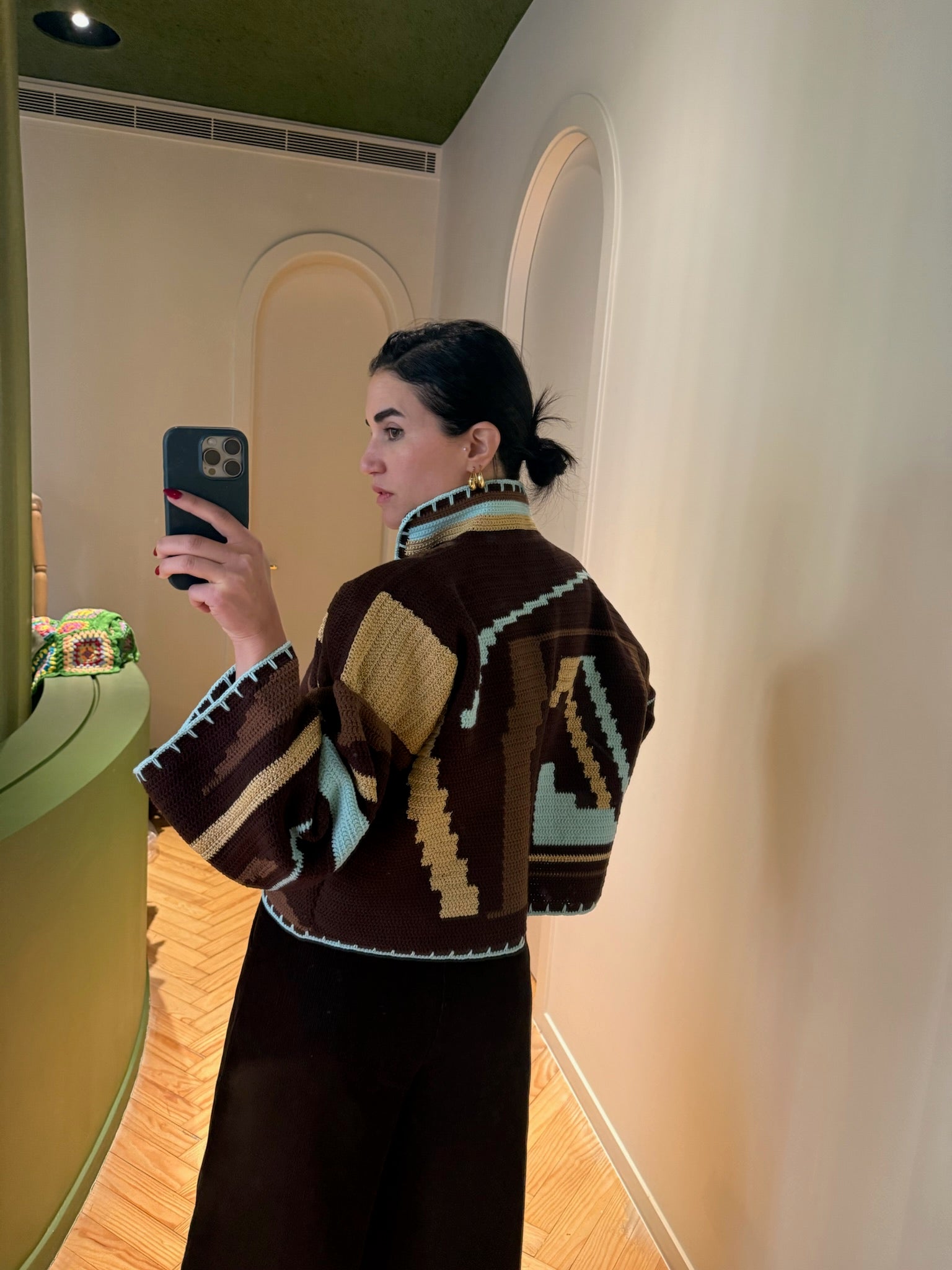 KIONA JACKET BROWN/AQUA OS