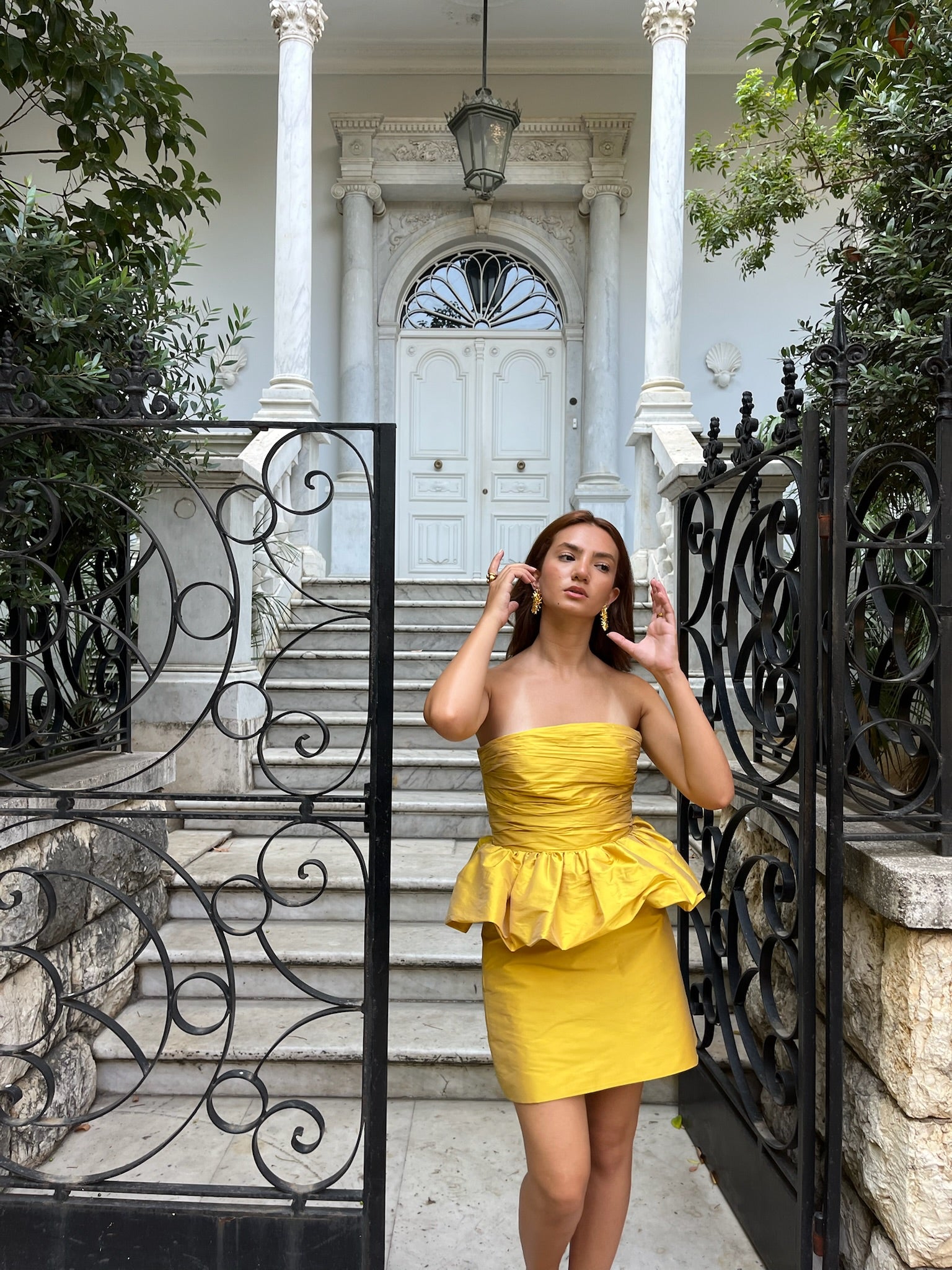 THEA TOP TAFFETA YELLOW