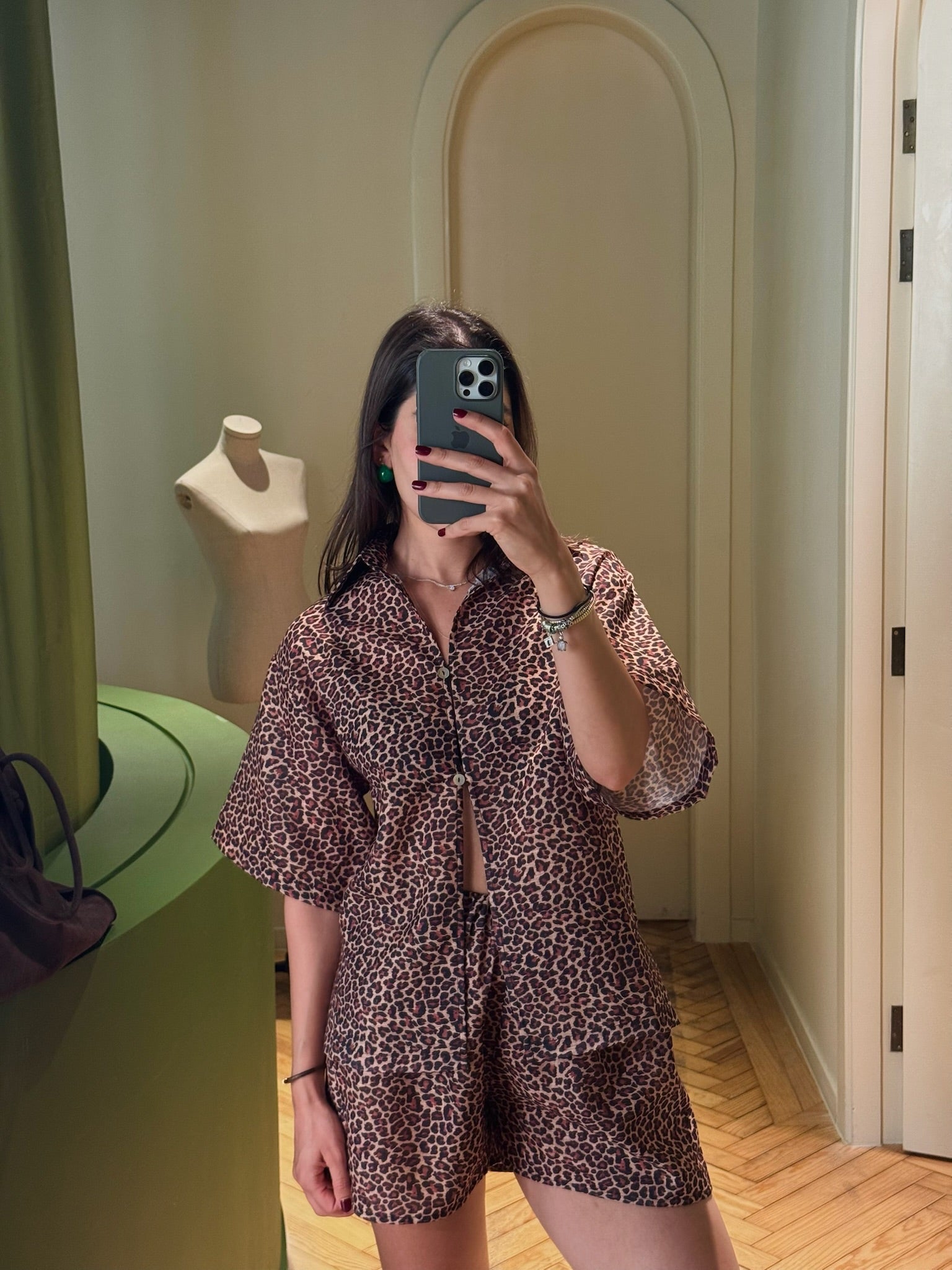 SELORA SET LEOPARD PRINT