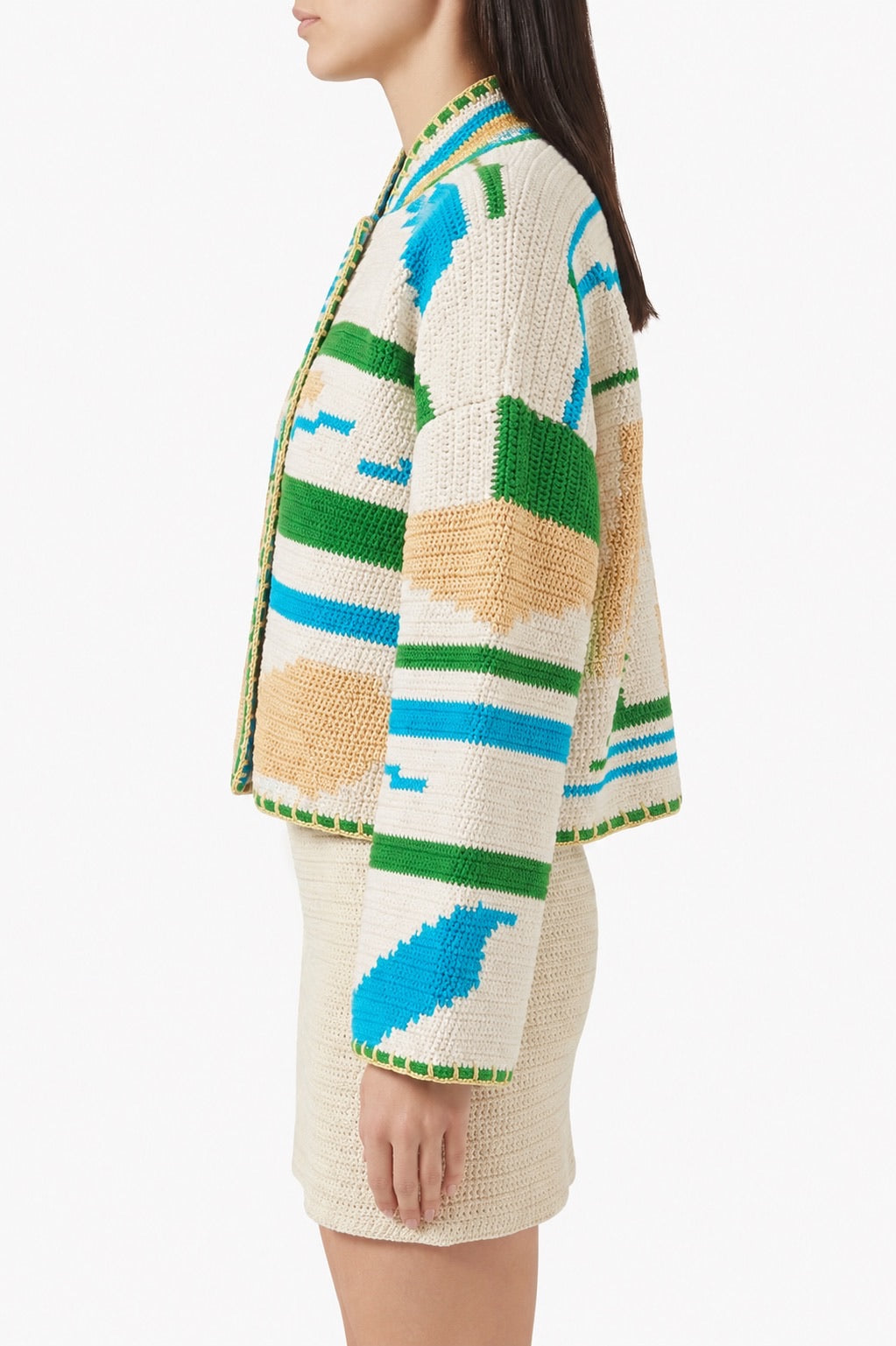 KIONA JACKET BEIGE/GREEN OS