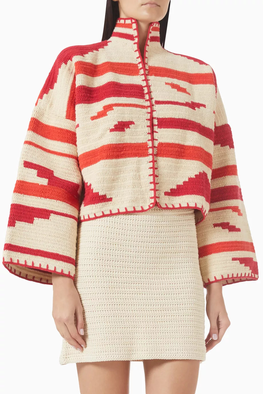 KIONA JACKET BEIGE/RED OS