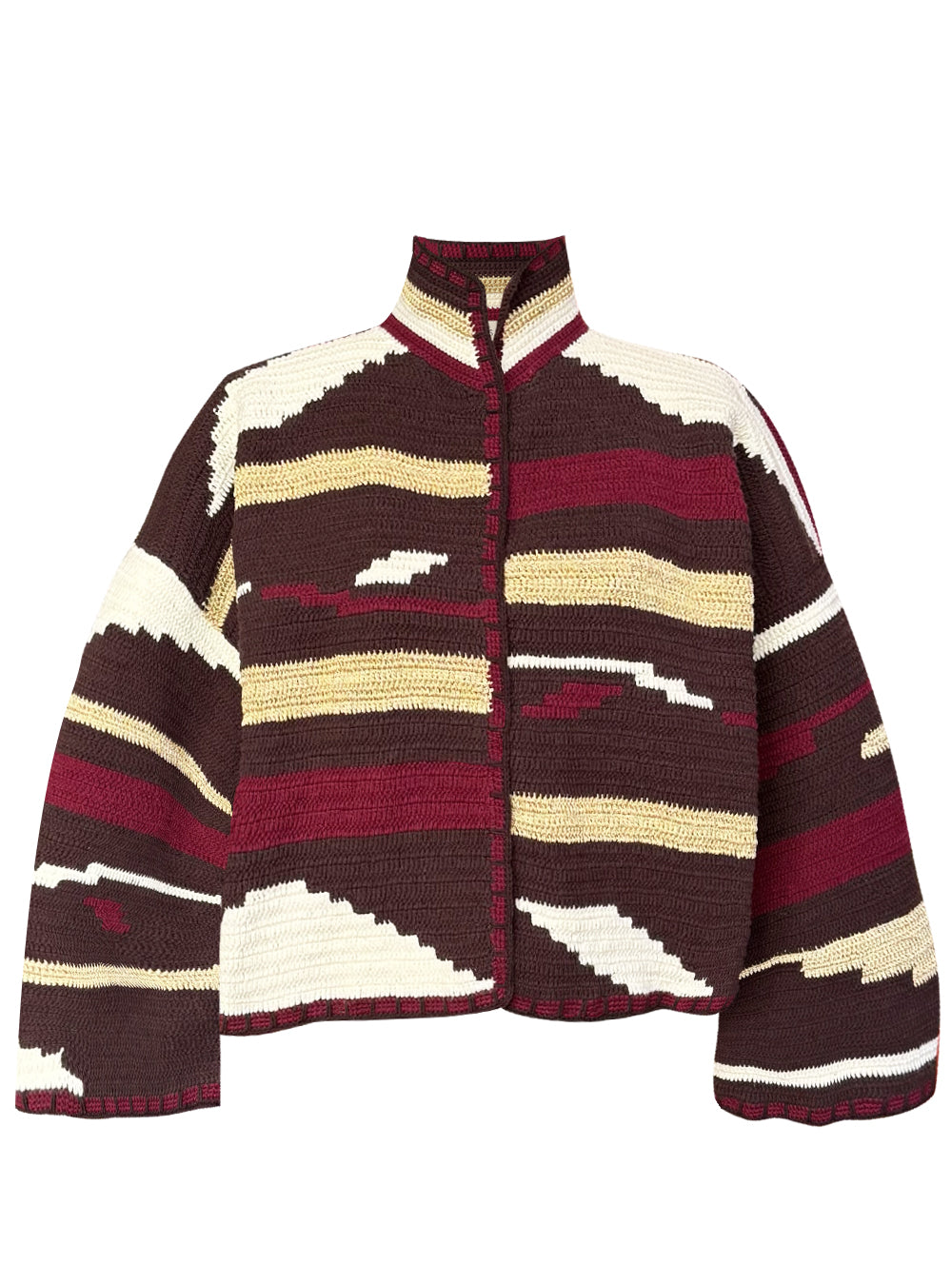 KIONA JACKET BROWN/BURGUNDY OS