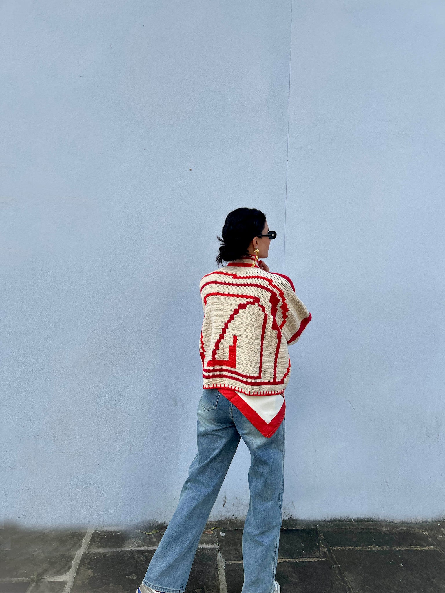 KIONA JACKET BEIGE/RED OS