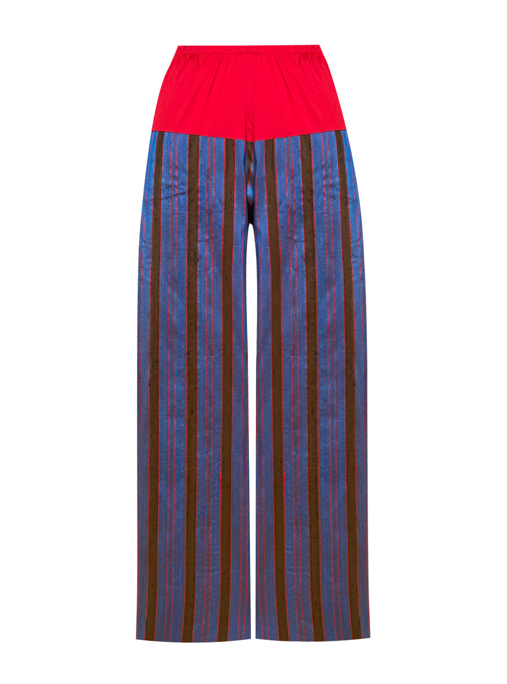 LUNE PANTS TAFFETA RED STRIPED
