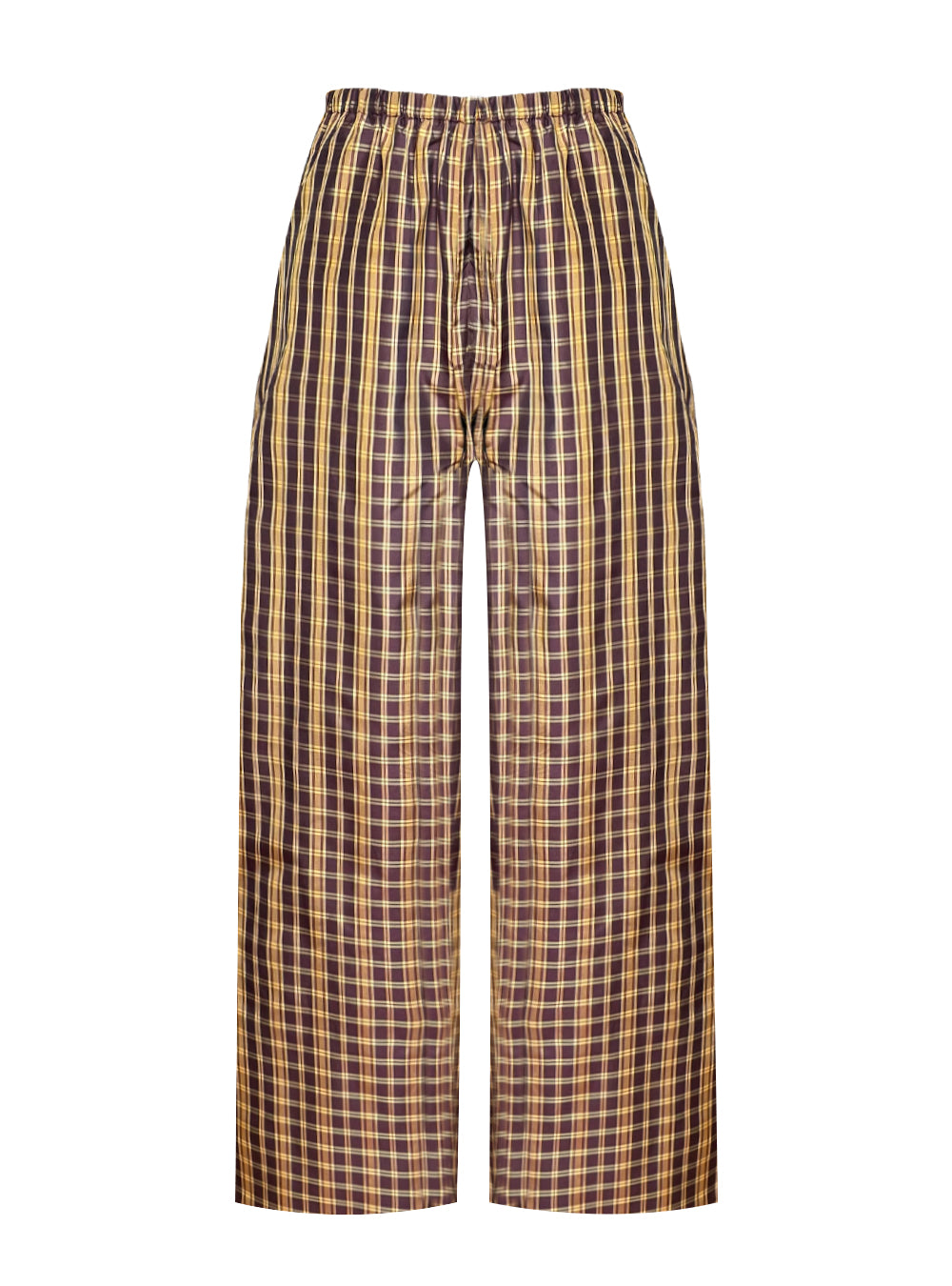 LUNE PANTS CARREAUX DARK BROWN