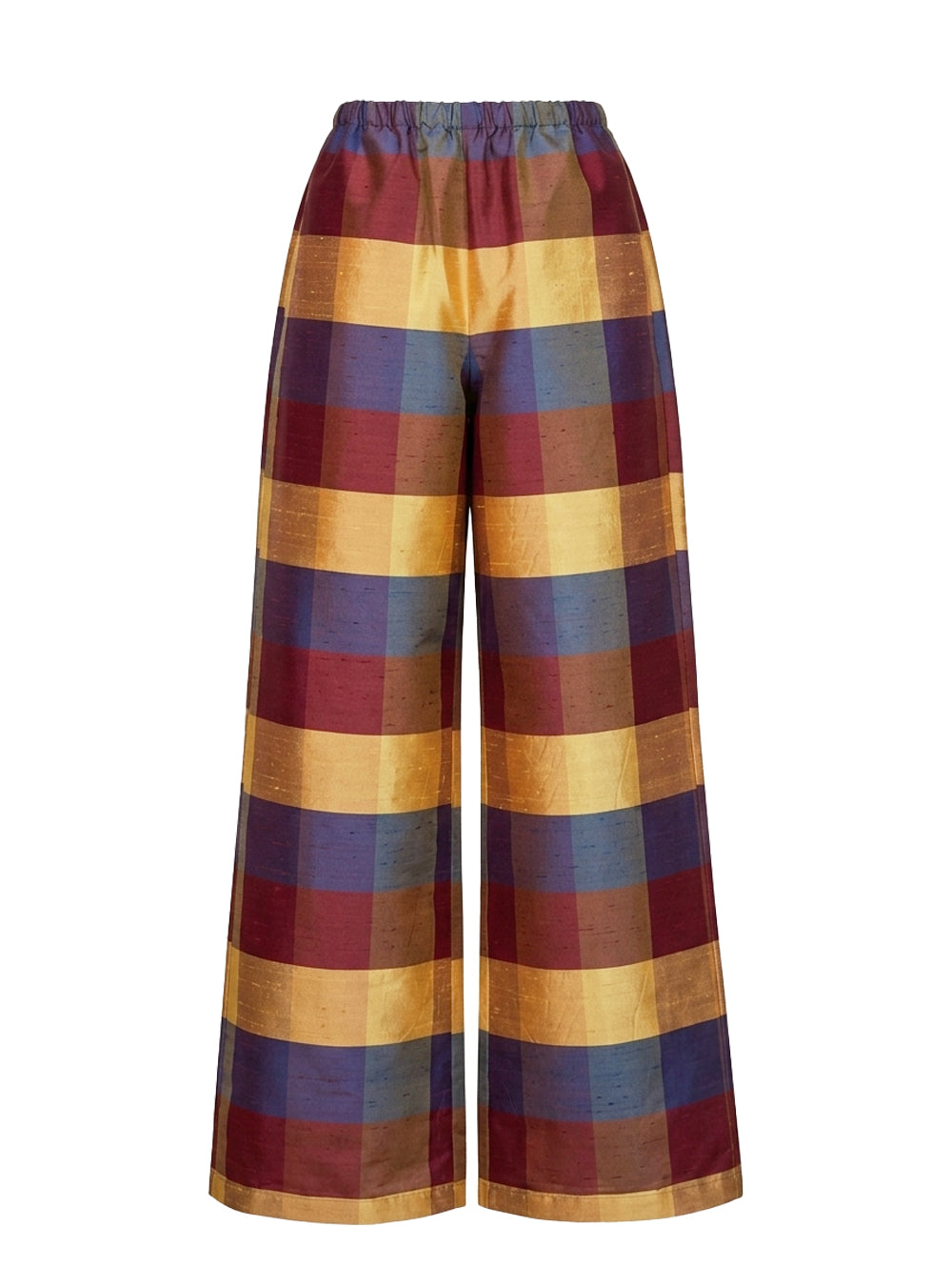 LUNE PANTS TAFFETA CARREAUX PURPLE/GOLD
