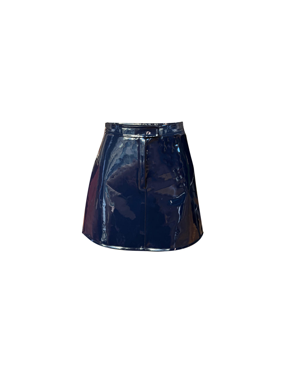 MAE SKIRT CUIR VINYL DARK BLUE