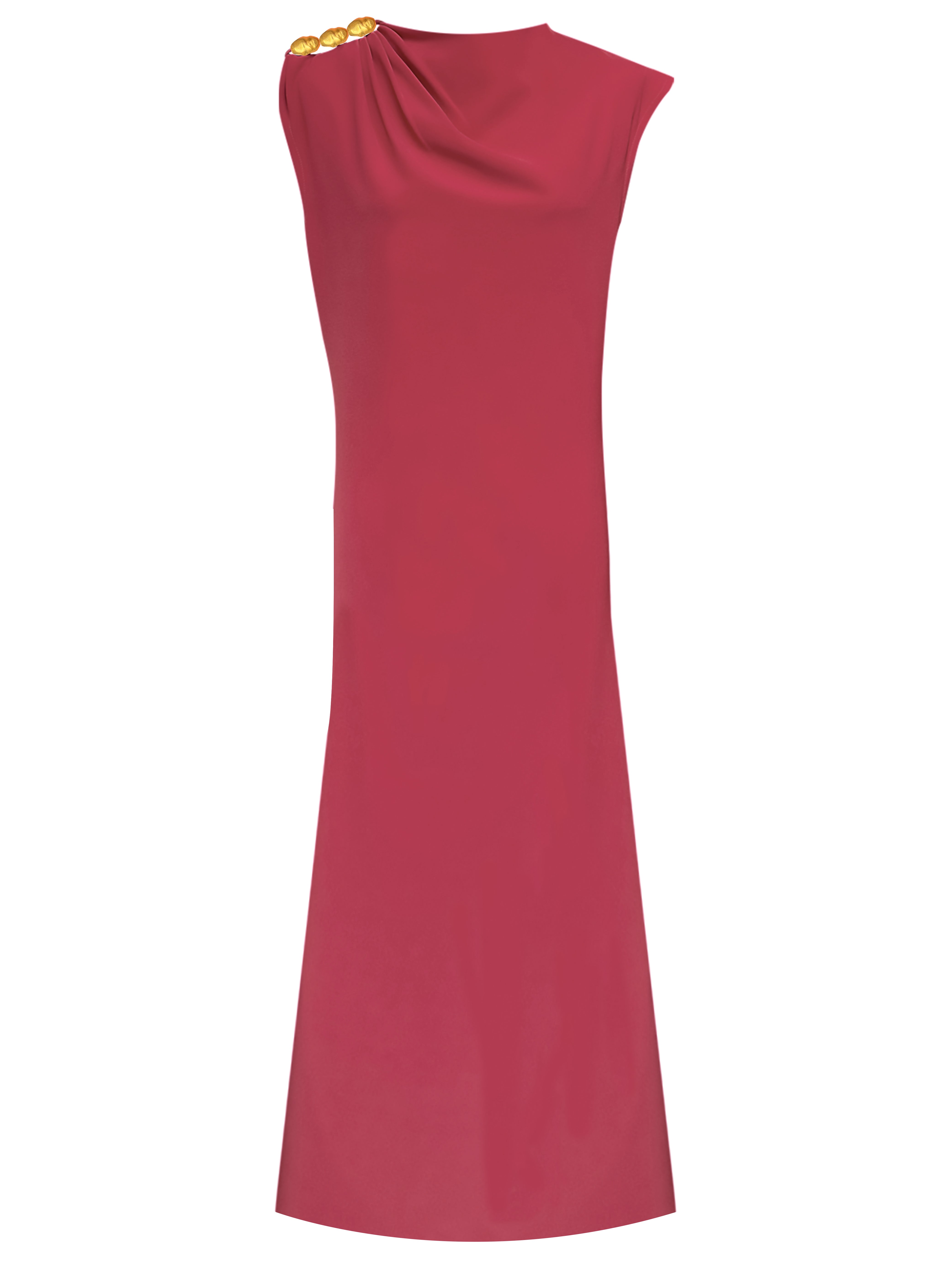 NOOR DRESS CREPE BORDEAUX