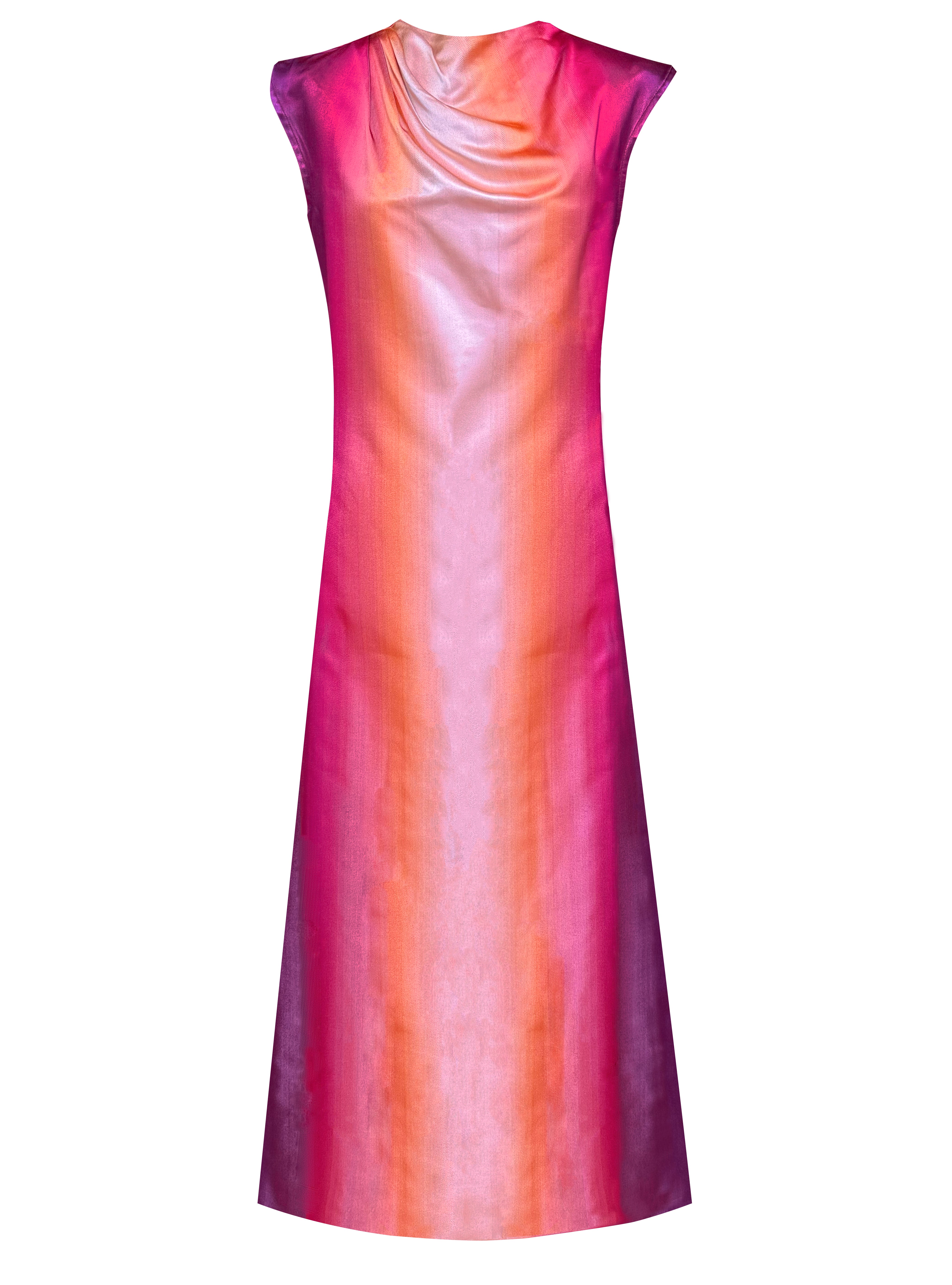 NOOR DRESS SOIE DEGRADE ROSE