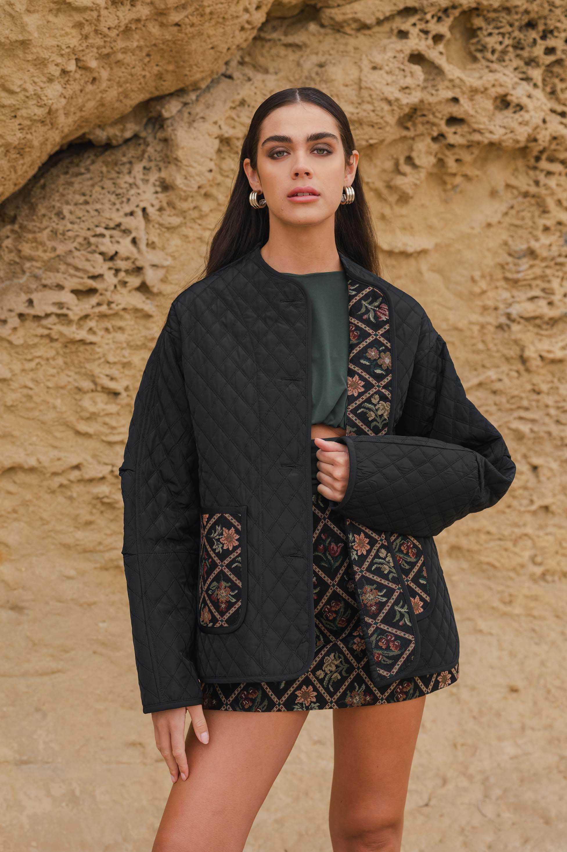 INES SKIRT JACQUARD FLEURI