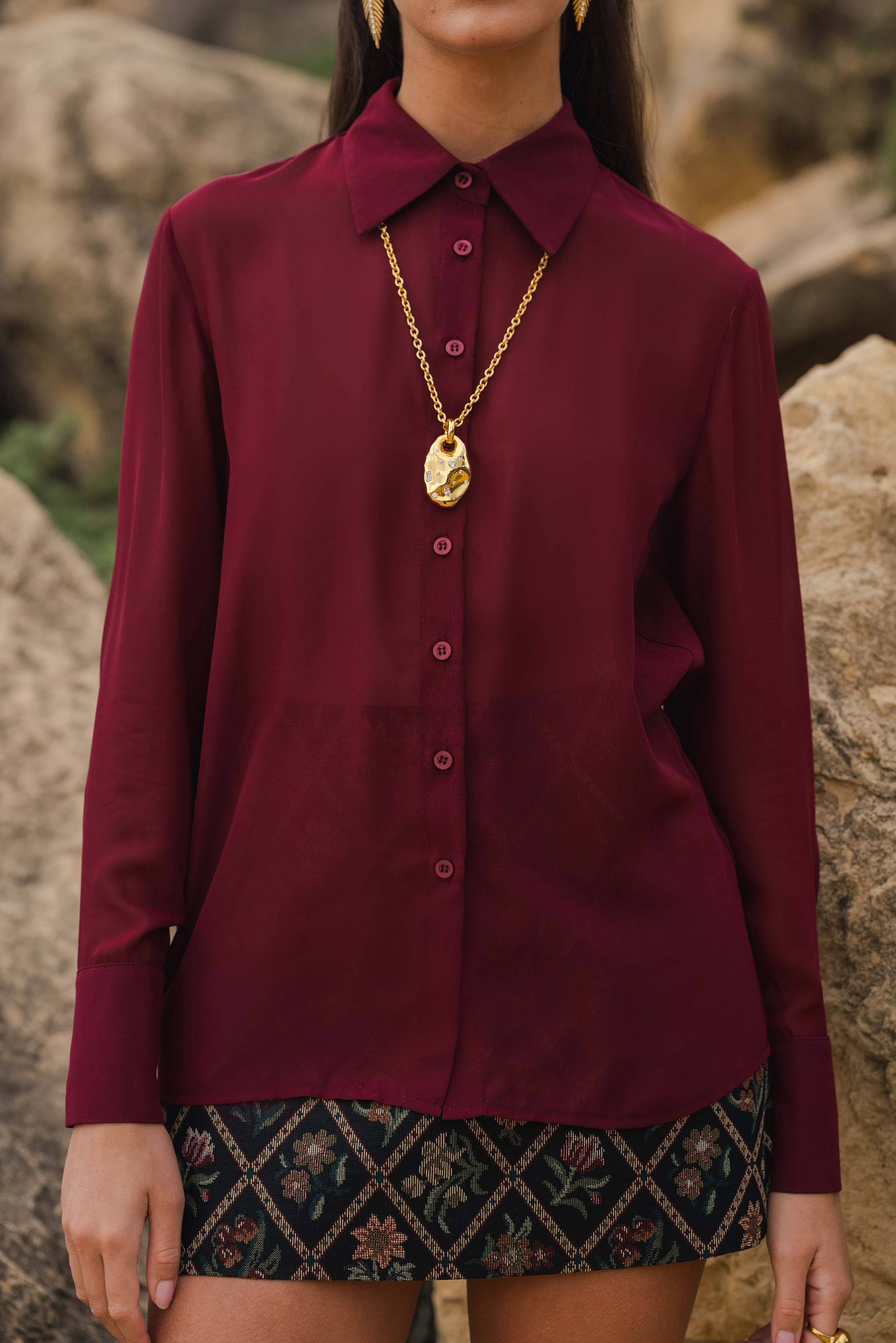 TIRA SHIRT VOILE WINE