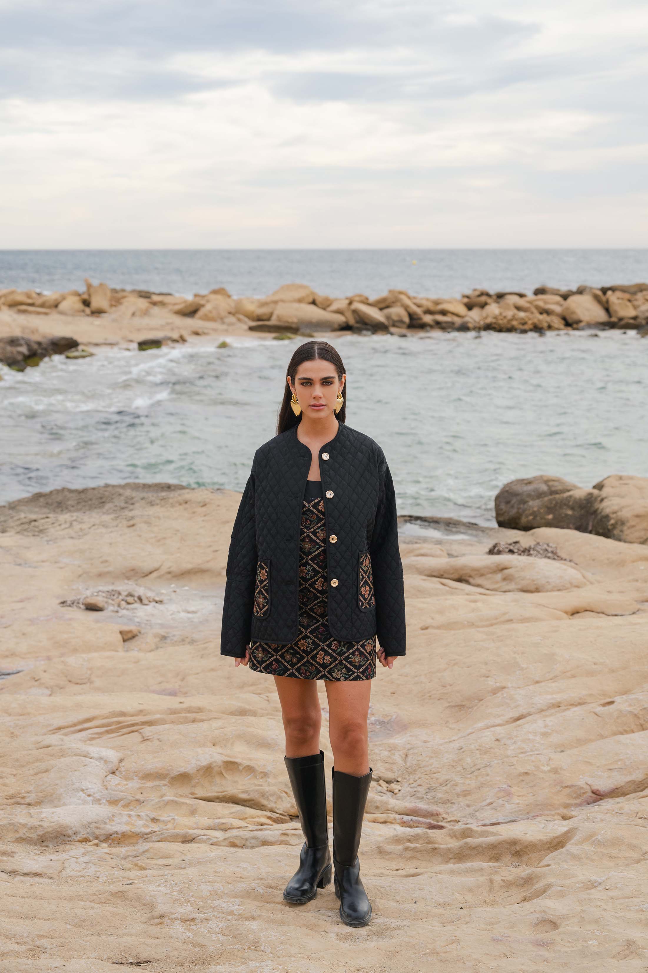 SENA DRESS JACQUARD FLEURI