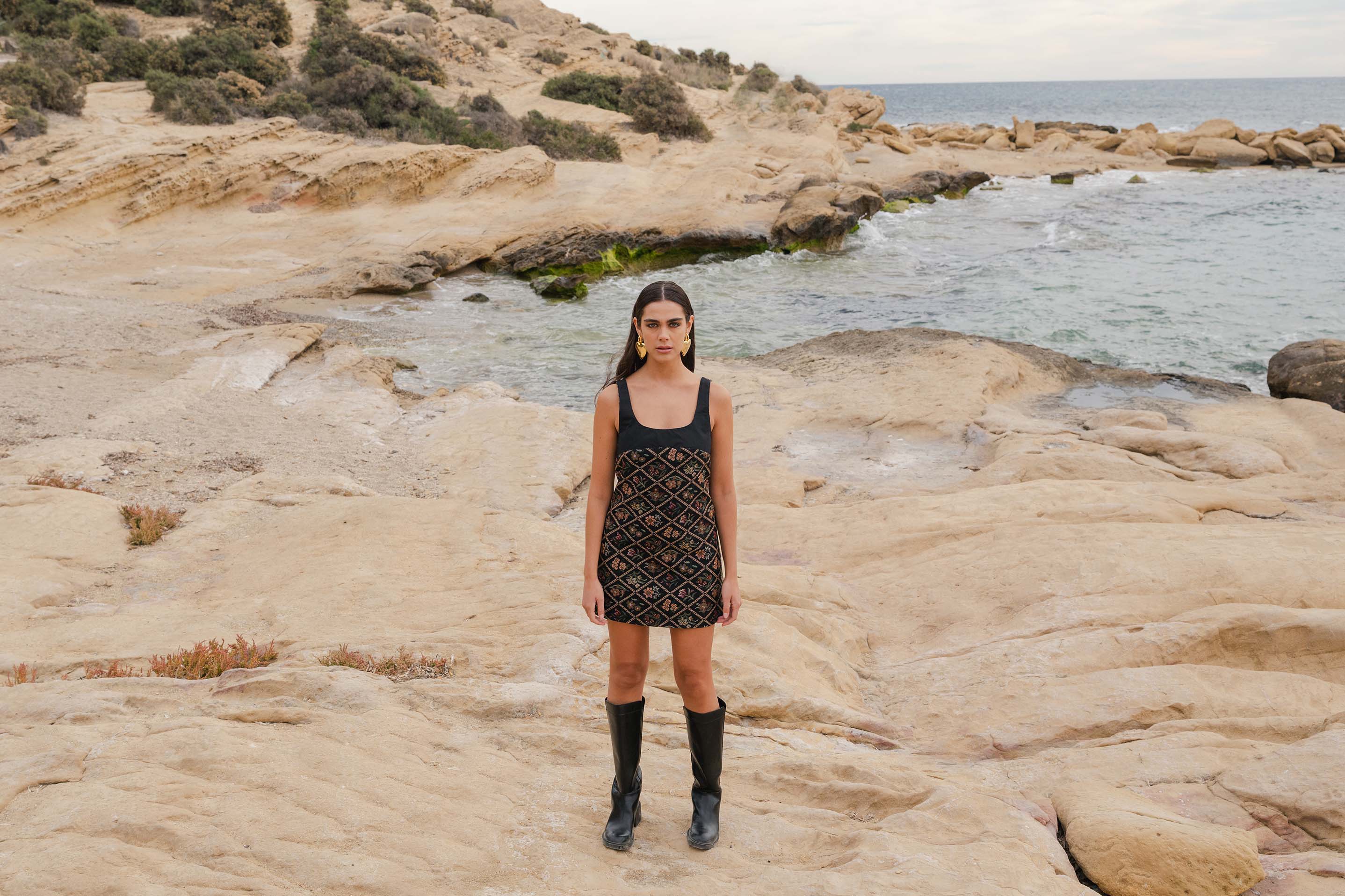 SENA DRESS JACQUARD FLEURI