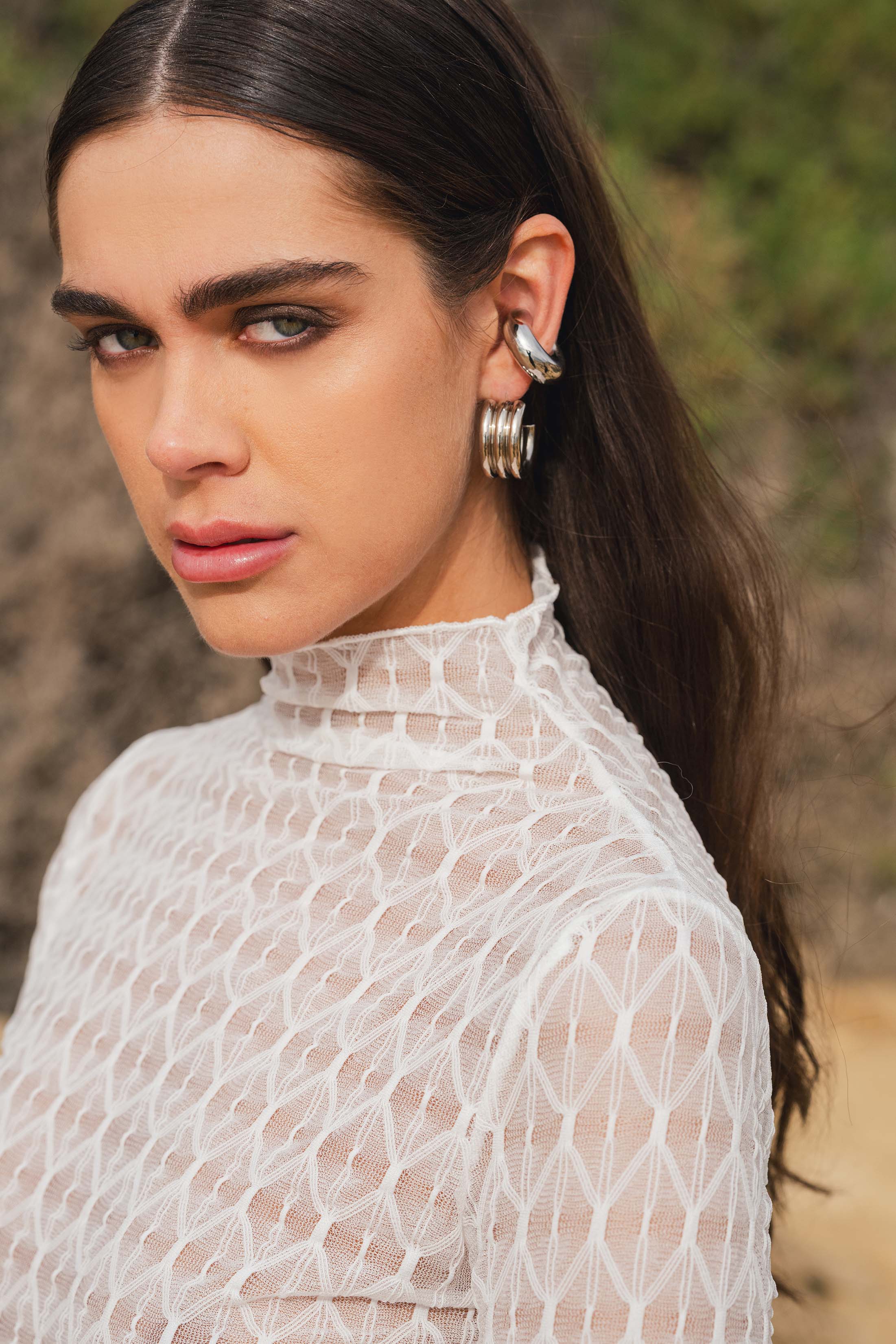 BUBBLE EARCUFF SILVER