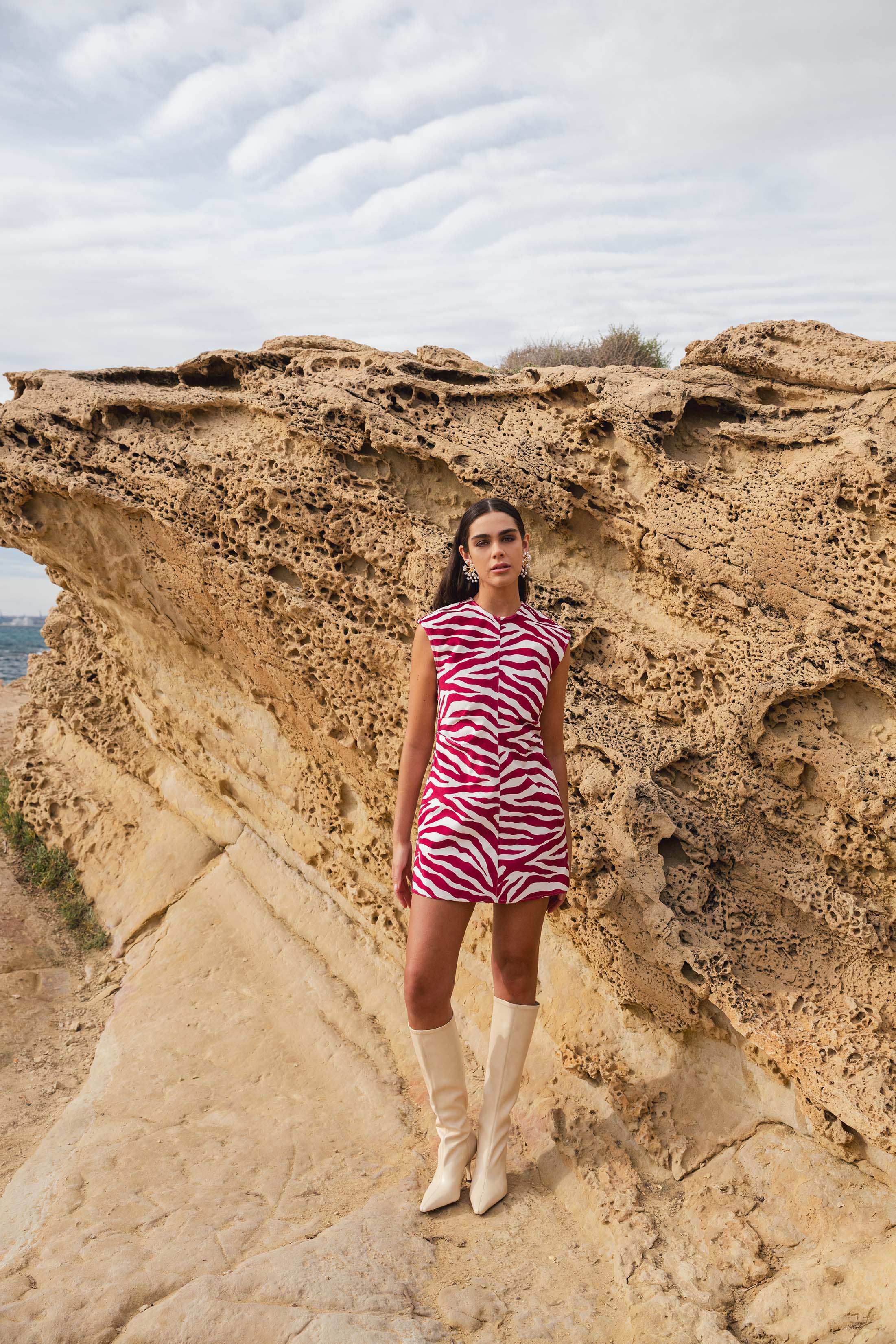 ZEBRE DRESS ZEBRA RED