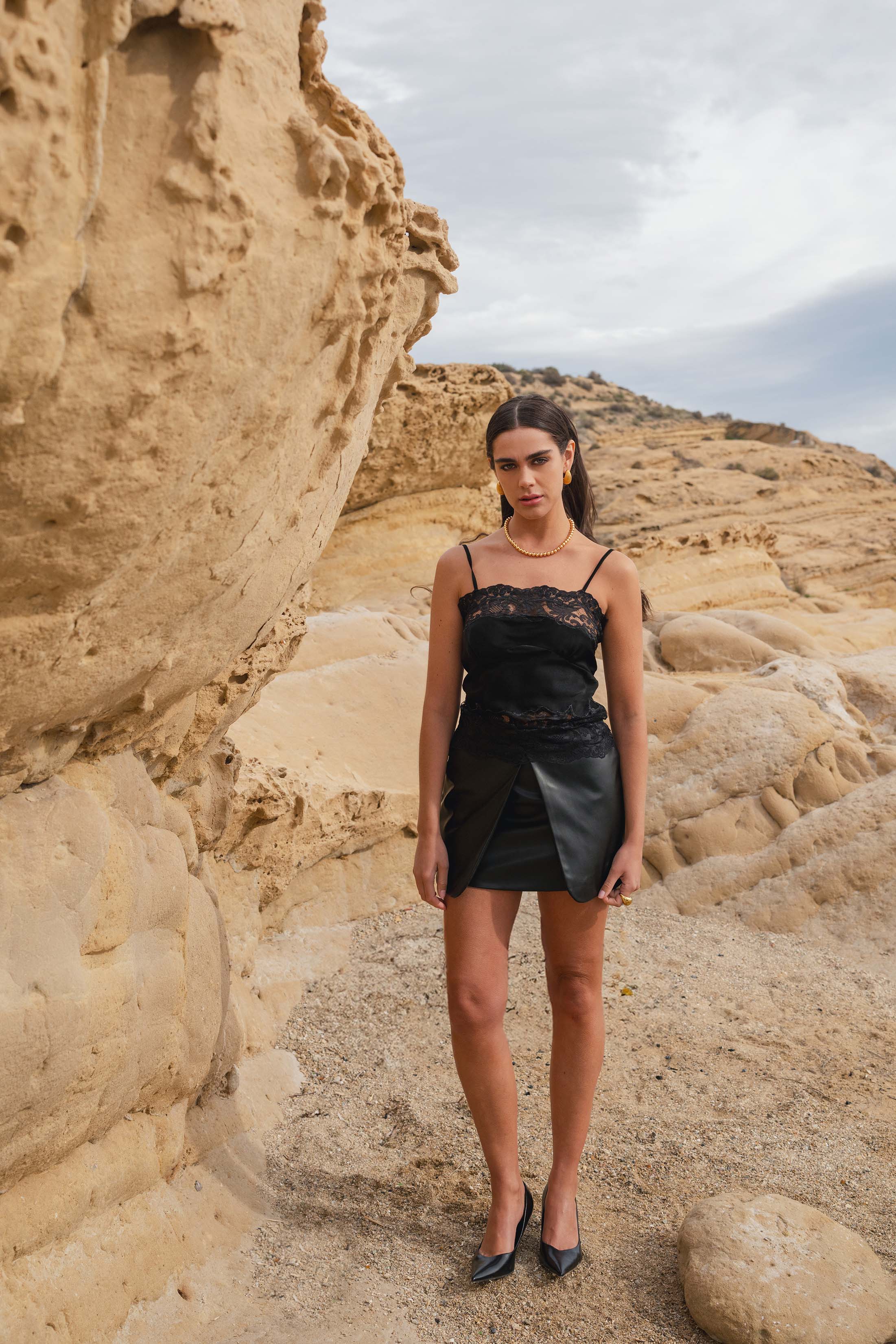 SADE SKIRT LEATHER BLACK