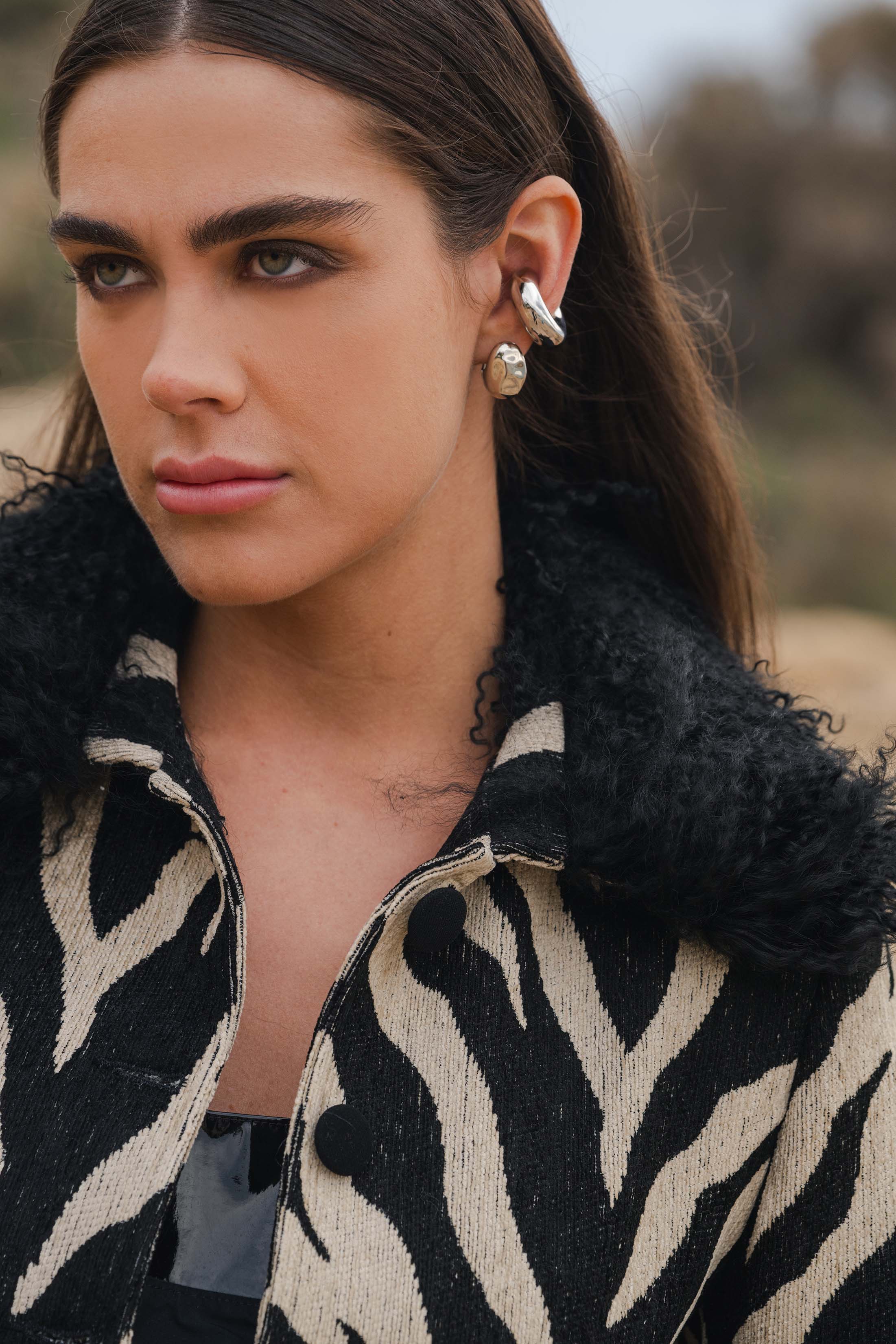 BUBBLE EARCUFF SILVER