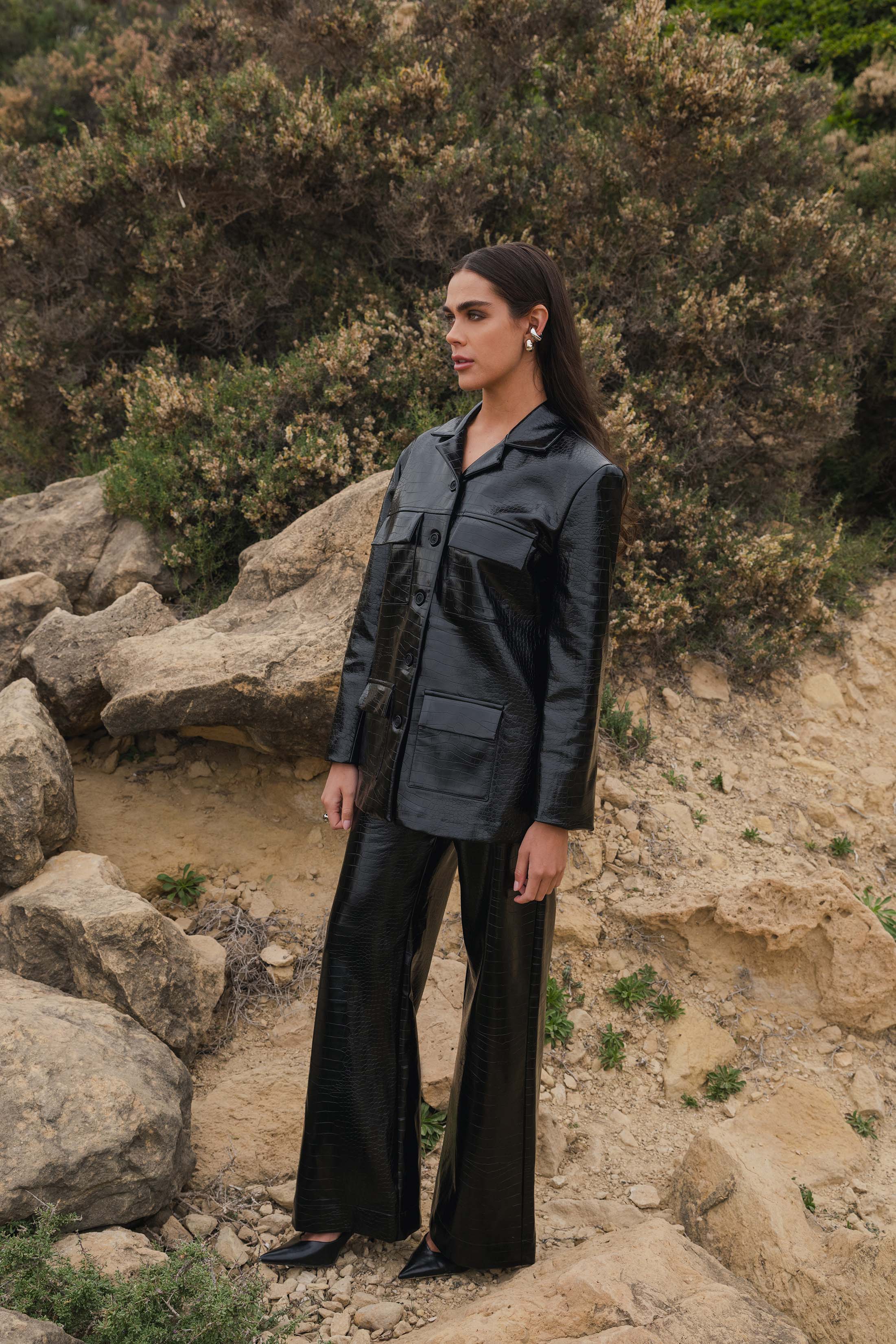 NIX JACKET CROCO BLACK