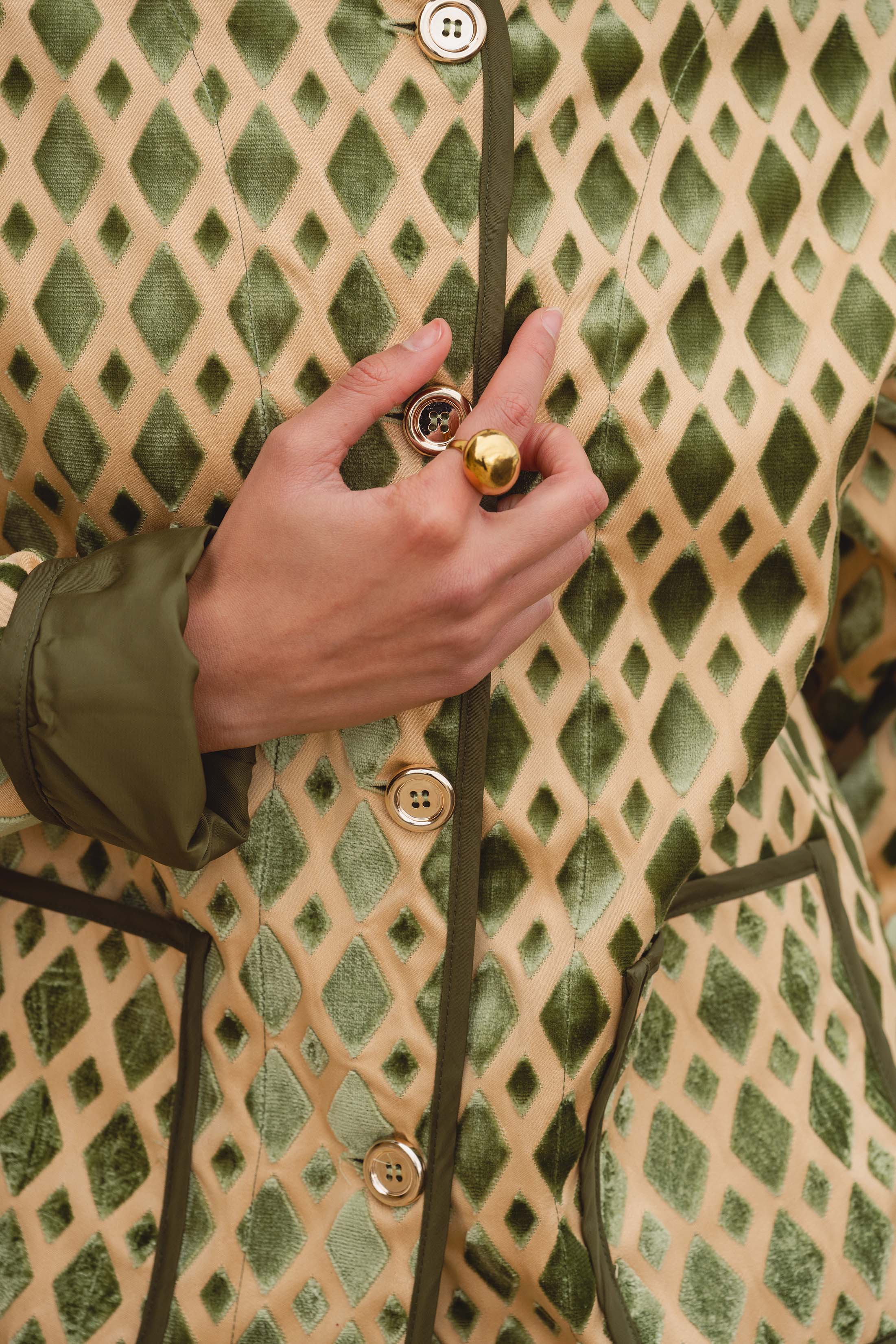 ROMAN JACKET JACQUARD LOSANGE PRINT