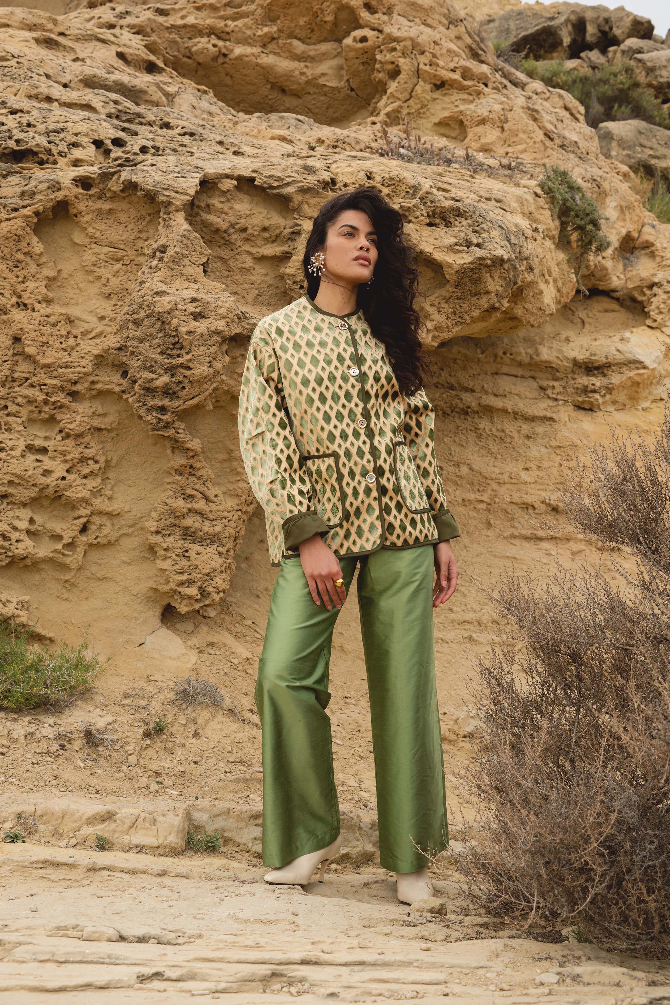 ROMAN JACKET JACQUARD LOSANGE PRINT